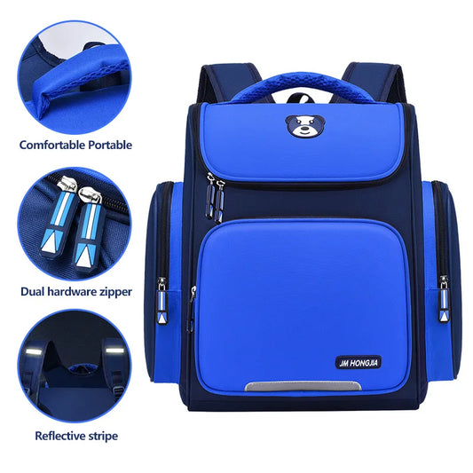 Keman KMBC1007-1 Cartoon Boys Waterproof School Backpack 2