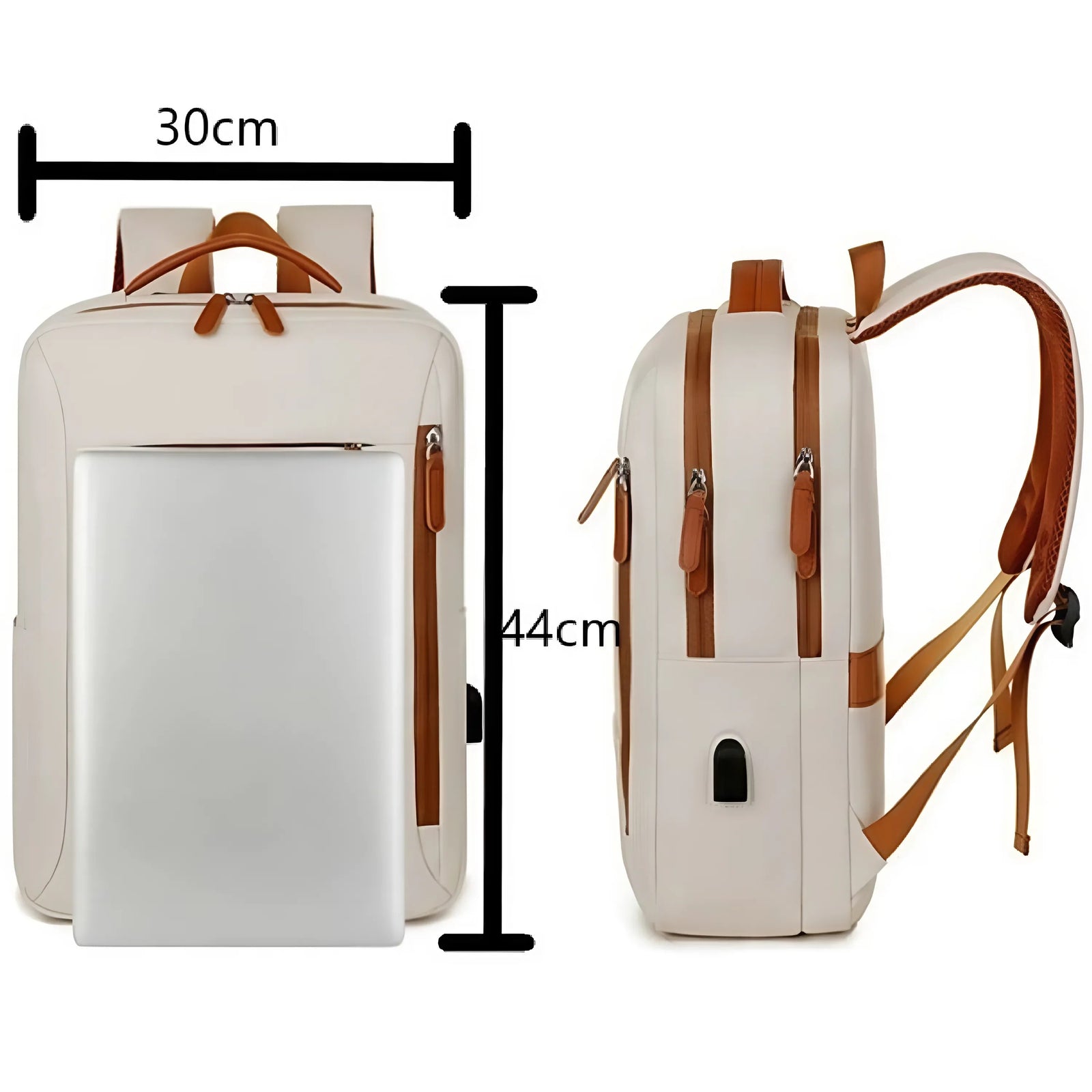 Travel laptop backpack lifestyle view