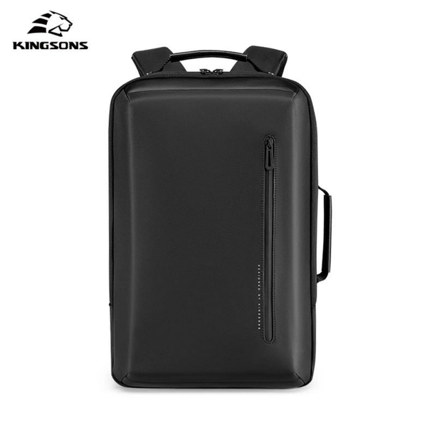 Kingsons KS3223W 17-inch waterproof USB laptop backpack — front view (enhanced)