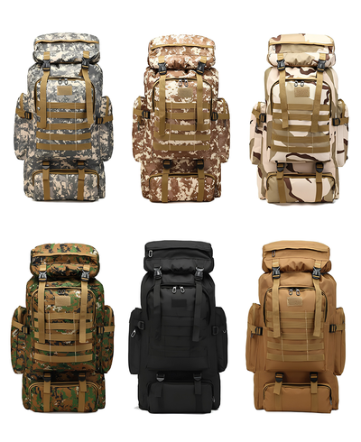 80L Waterproof Camouflage Tactical Backpack