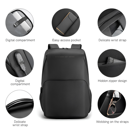 Kingsons Custom Logo USB Laptop Backpack – Men's Business