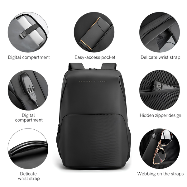 Kingsons Custom Logo USB Laptop Backpack – Men's Business