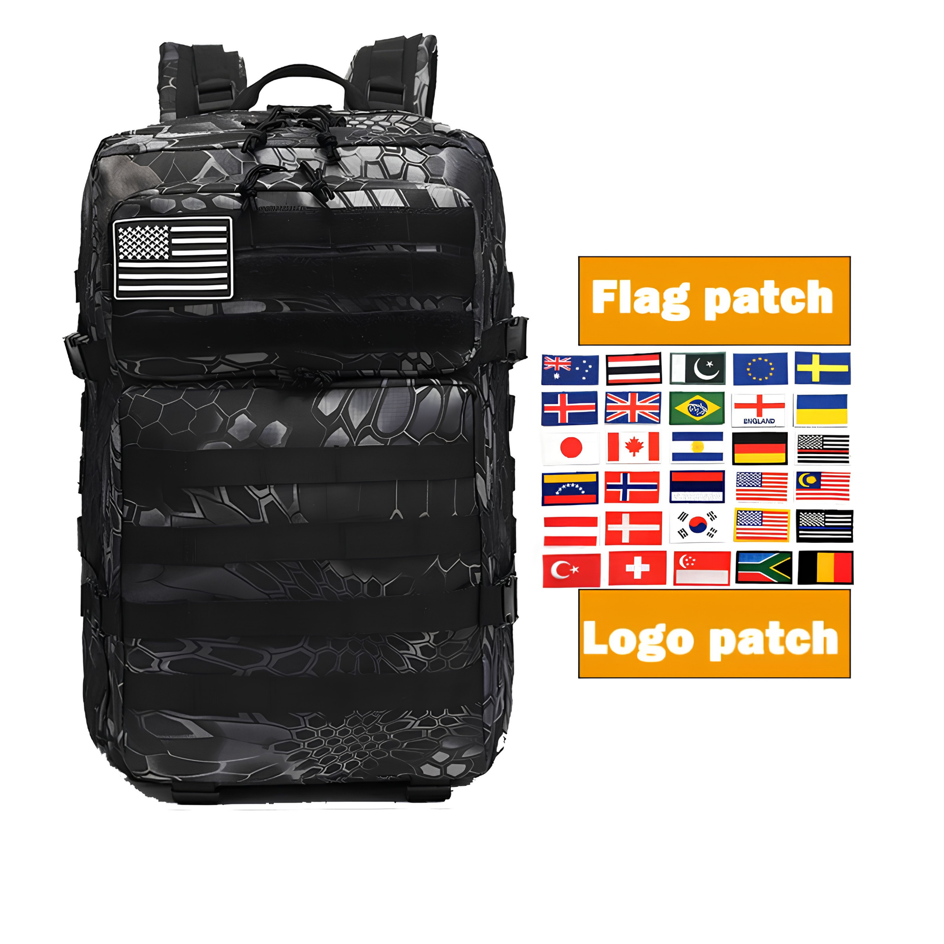 45L Waterproof Camouflage Tactical Backpack