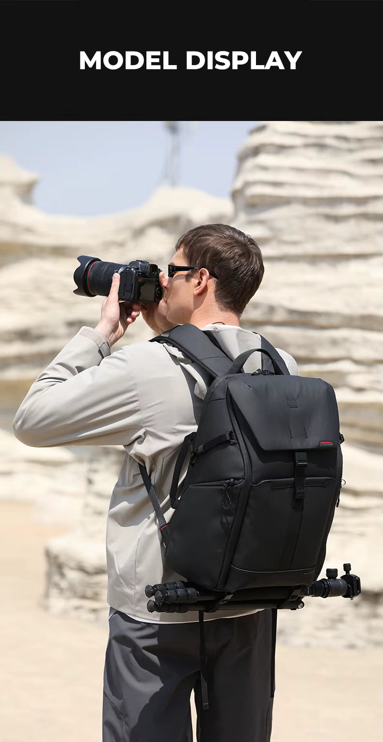 Backper Antares Waterproof Polyester Camera Backpack — zipper detail