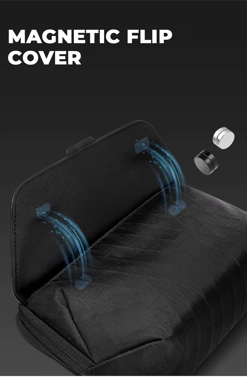 Backper Vega Water-Resistant Nylon Messenger Bag — open view