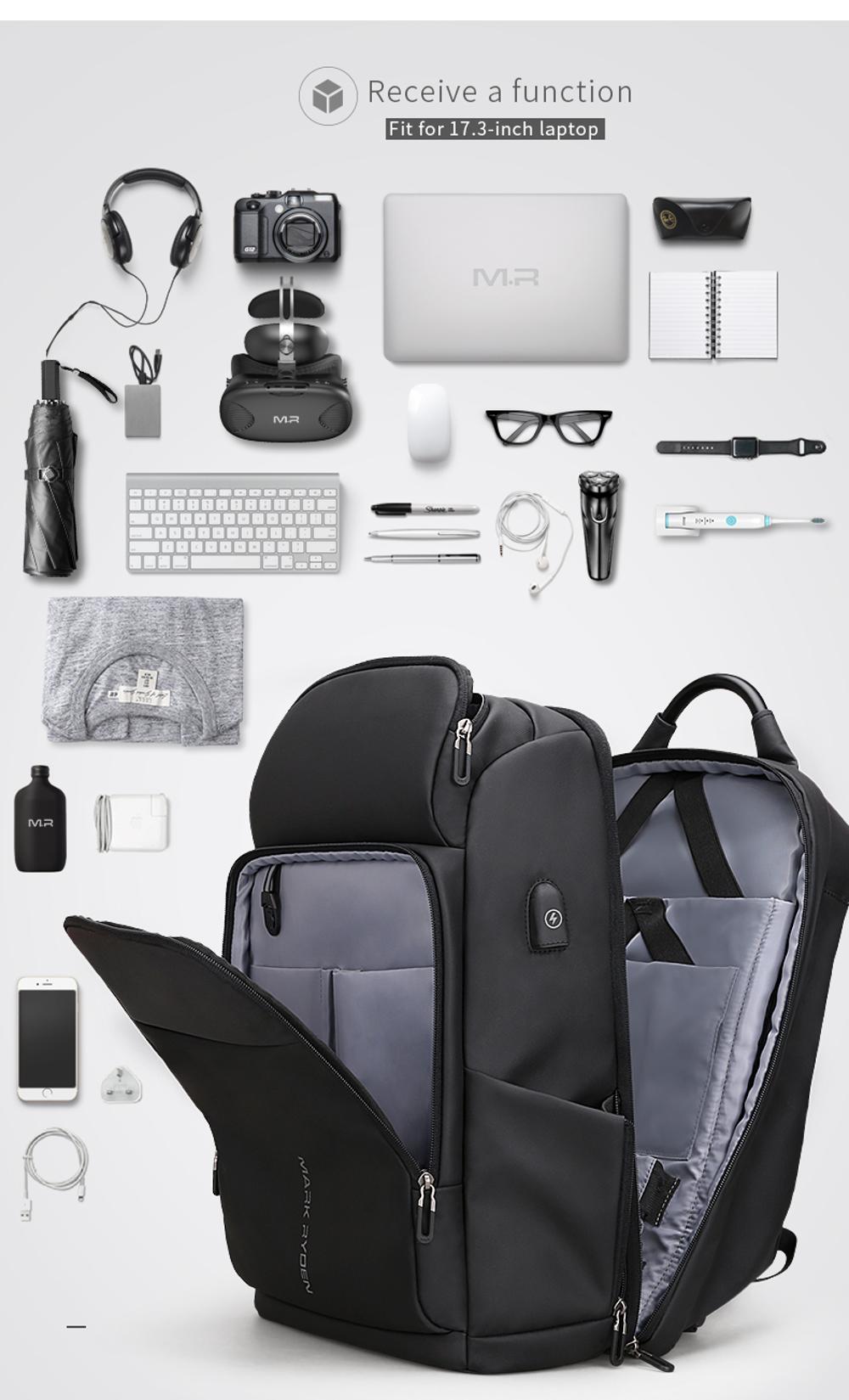 Backper Sextans Waterproof Oxford Backpack — angled view