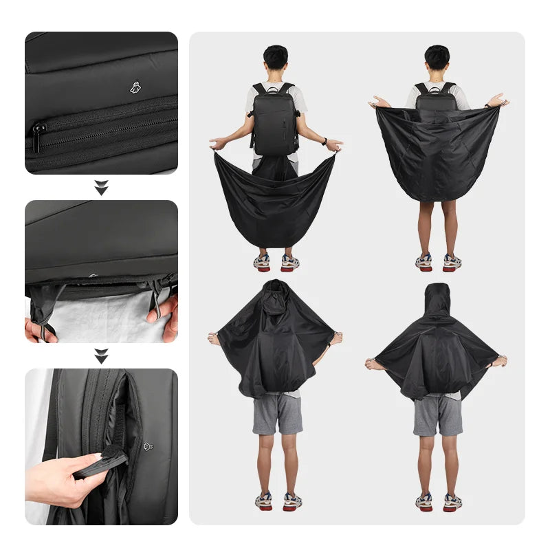 Backper Equator Travel Oxford Backpack — in use