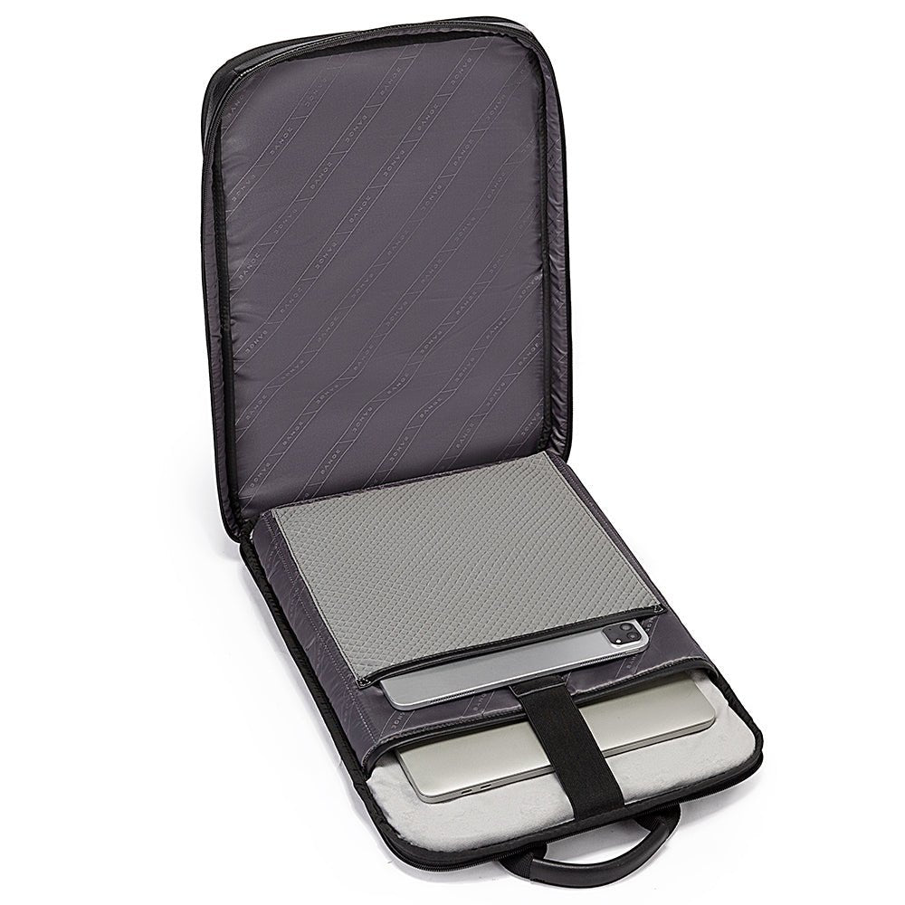 Backper Sierra Anti-Theft PU Leather Backpack — zipper detail