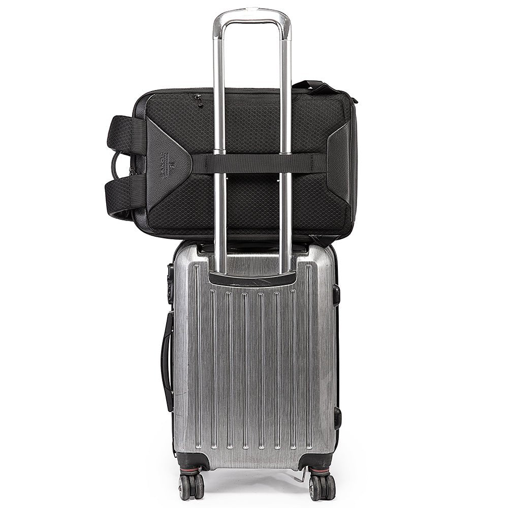 Backper Sierra Anti-Theft PU Leather Backpack — open view
