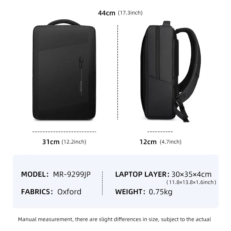 Backper Equator Travel Oxford Backpack — zipper detail