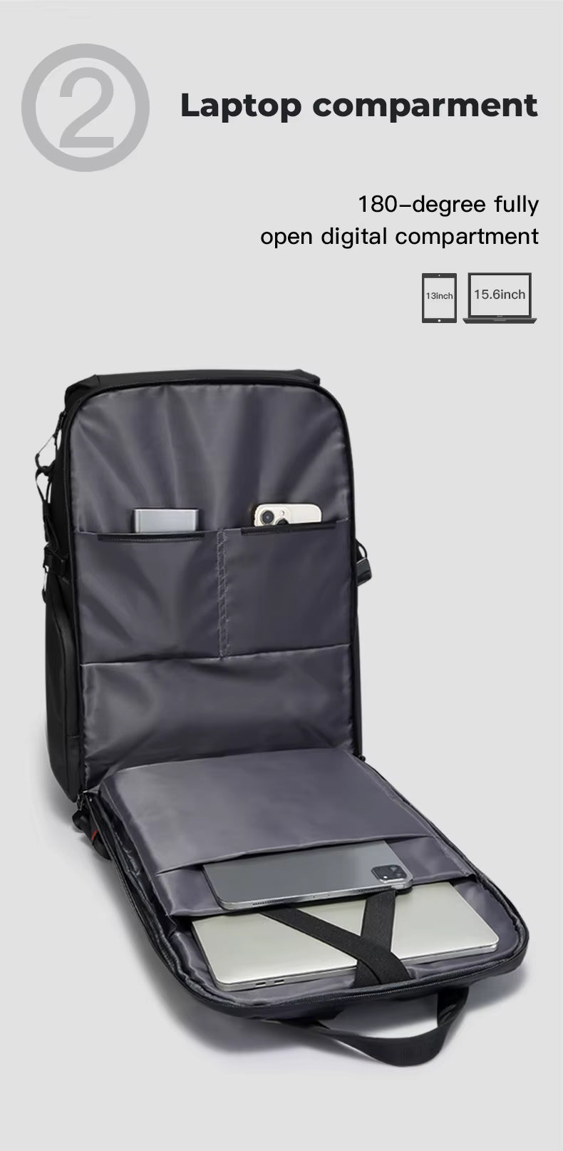 Backper Antares Waterproof Polyester Camera Backpack — color option