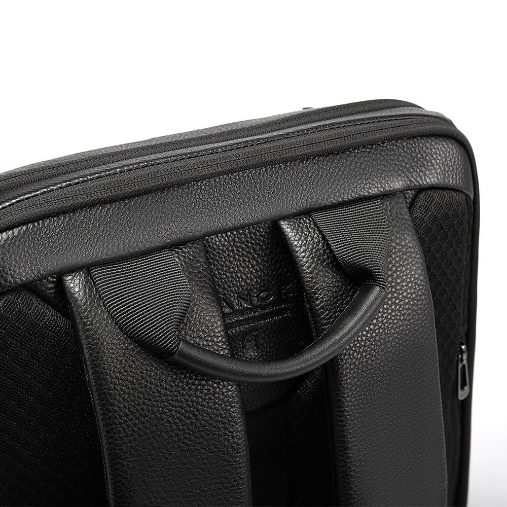 Backper Sierra Anti-Theft PU Leather Backpack — top view