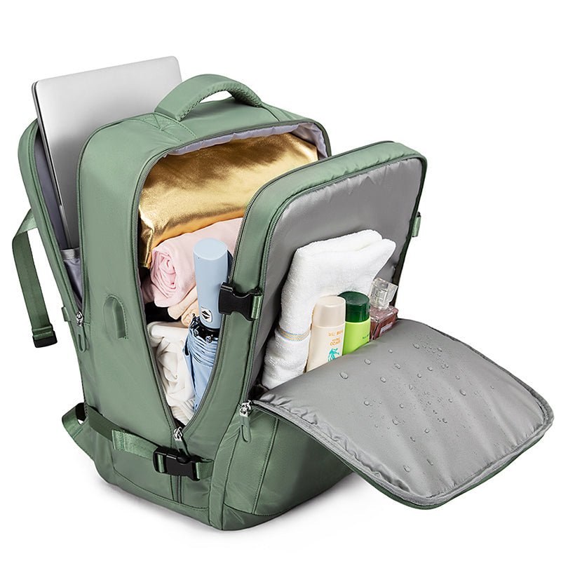 Backper Spire Anti-Theft Polyester Backpack — angled view