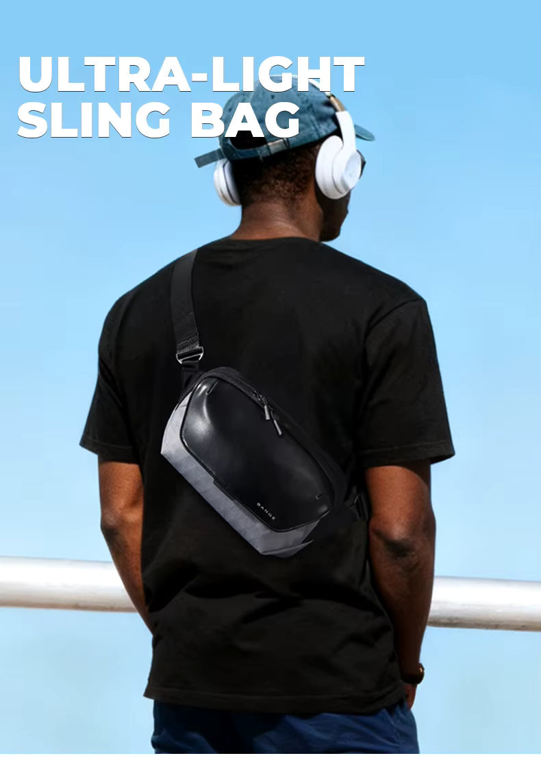 Backper Vega Water-Resistant Nylon Messenger Bag — lifestyle shot