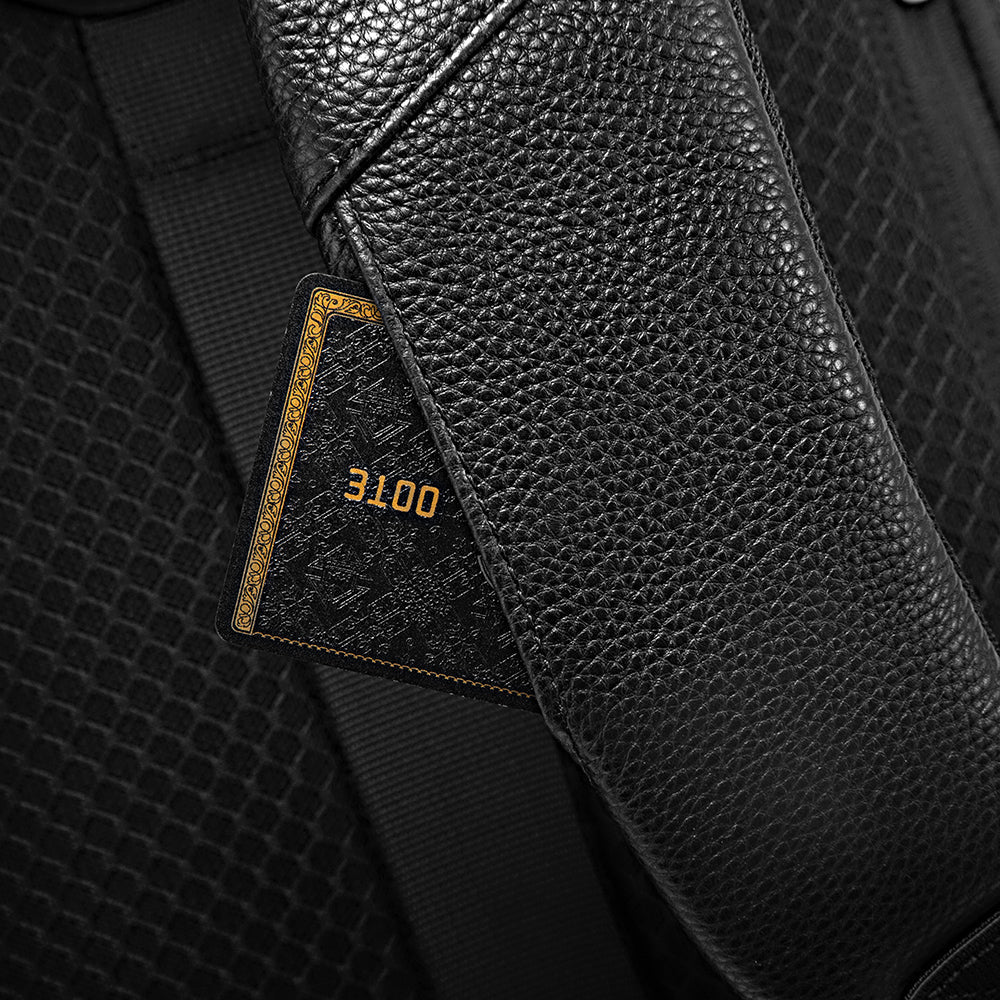 Backper Sierra Anti-Theft PU Leather Backpack — bottom view