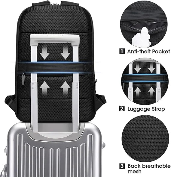 Backper Fusion Anti-Theft Polyester Backpack — size reference