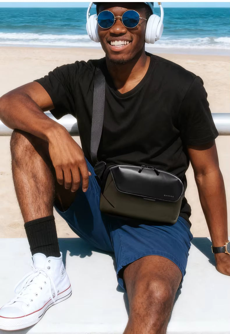 Backper Vega Water-Resistant Nylon Messenger Bag — size reference