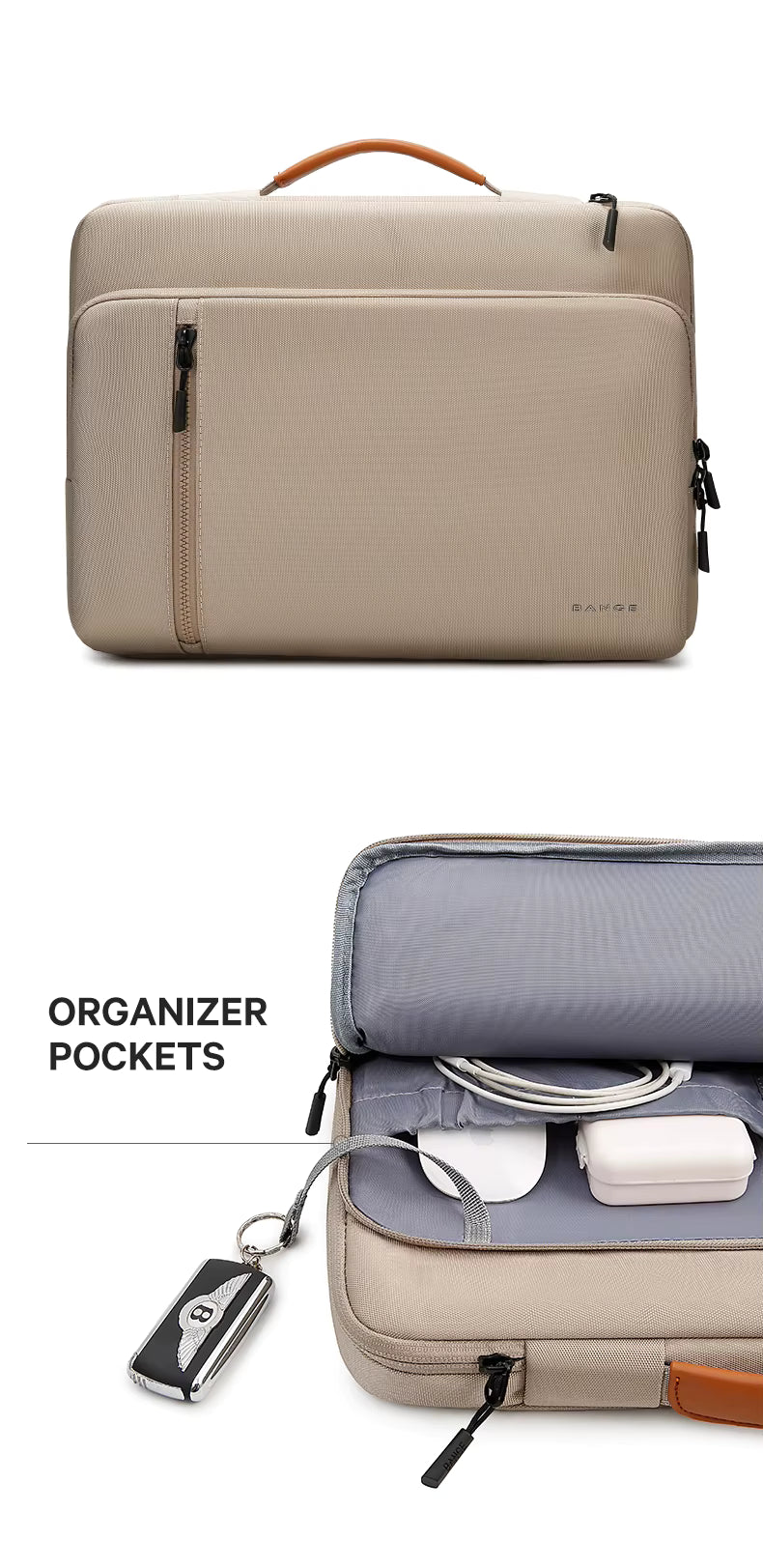 Backper Polaris Water-Resistant Polyester Laptop Sleeve backpack — feature detail