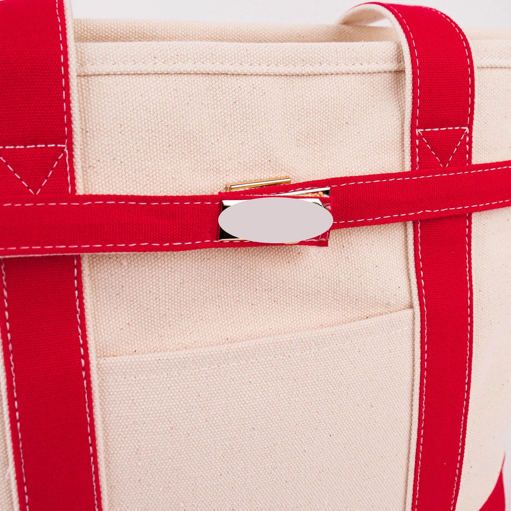 Backper Maia Canvas Boat Tote — contrast trim detail