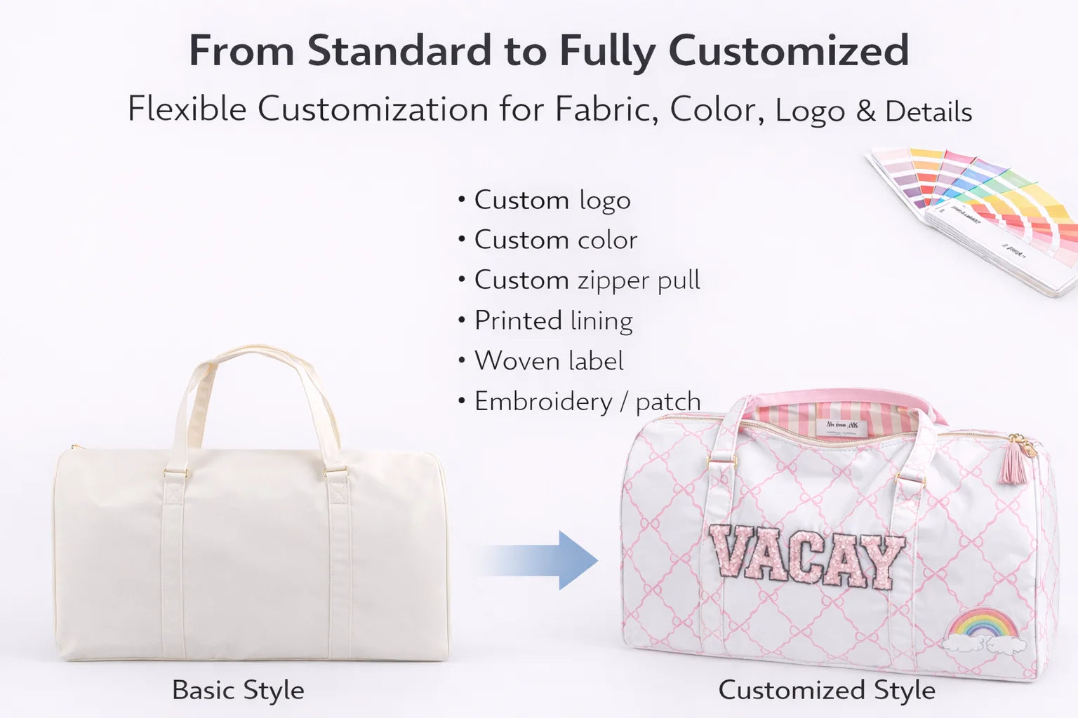 Backper Maia Canvas Boat Tote — customization options