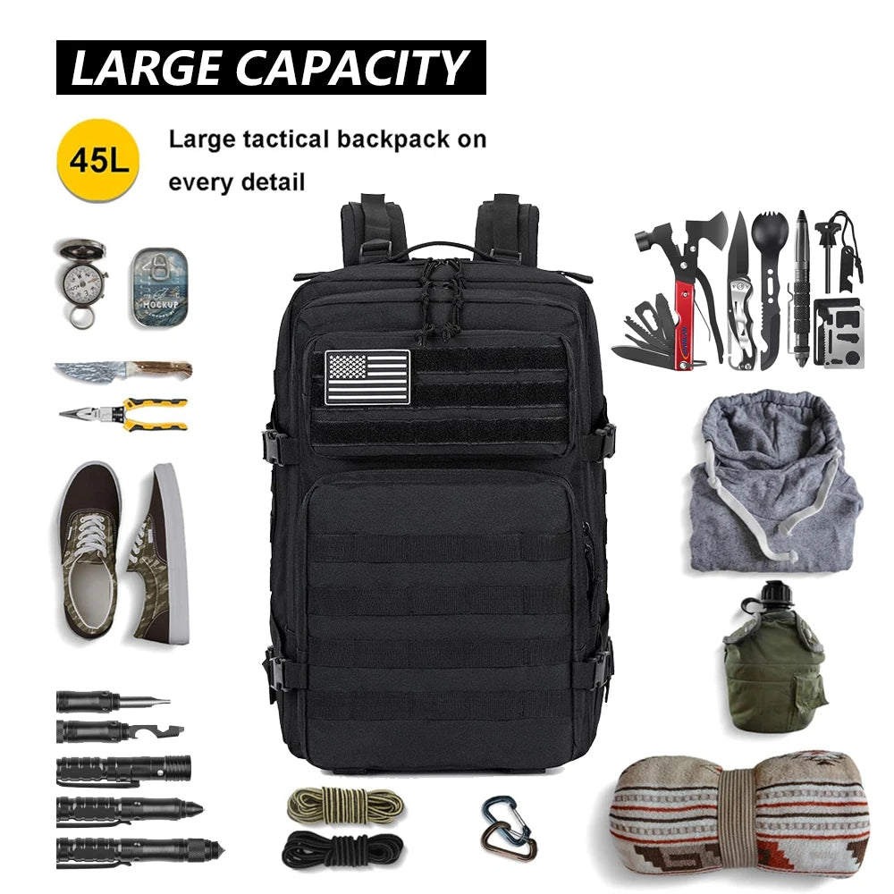 Hong BM-24M379 45L Waterproof MOLLE Tactical Backpack - detail 3