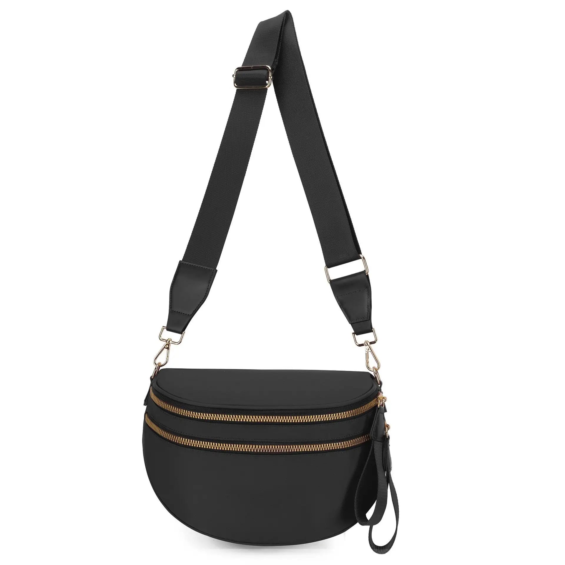 Backper Sculptor Leopard Print Waist Bag — Black