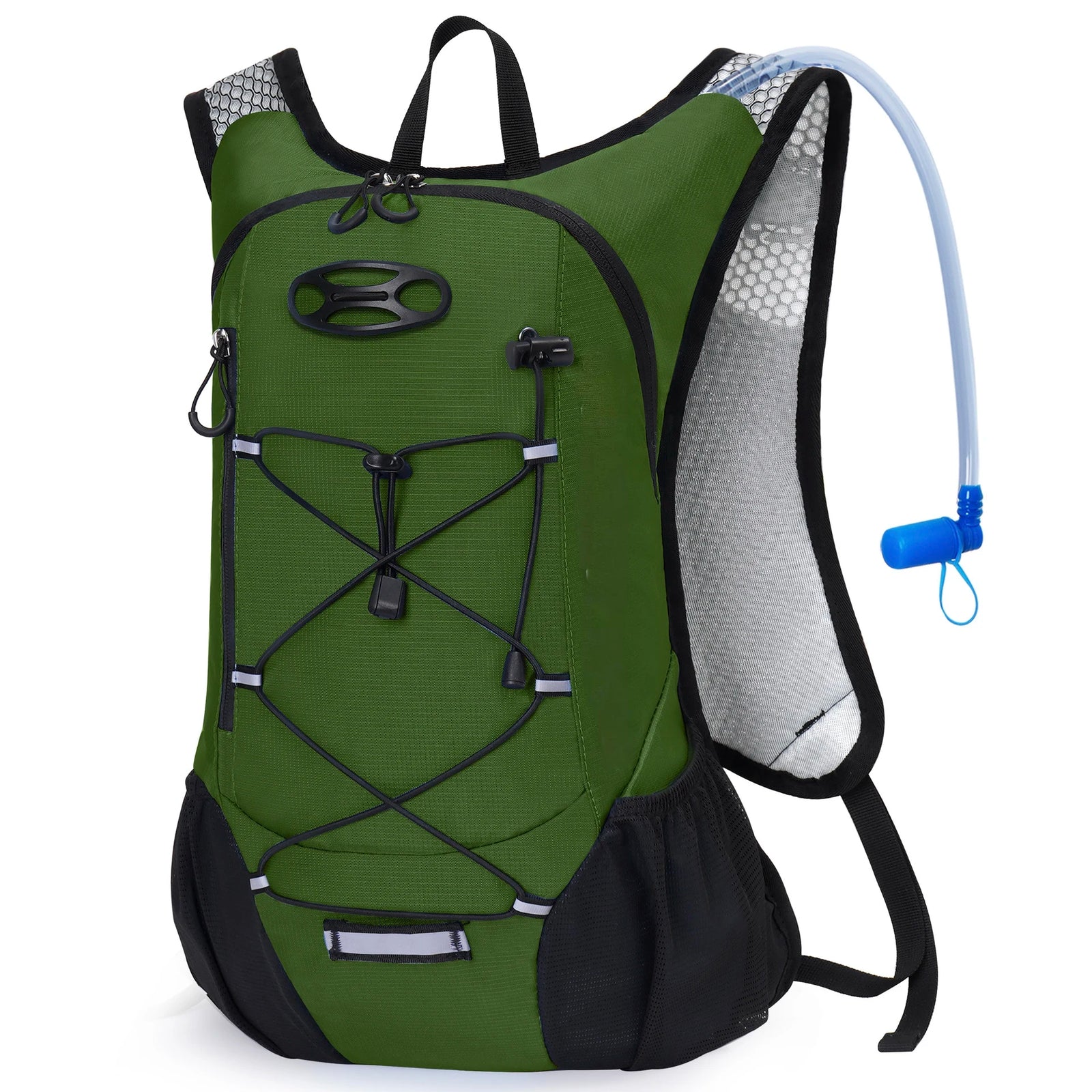 Hydration cycling backpack in use