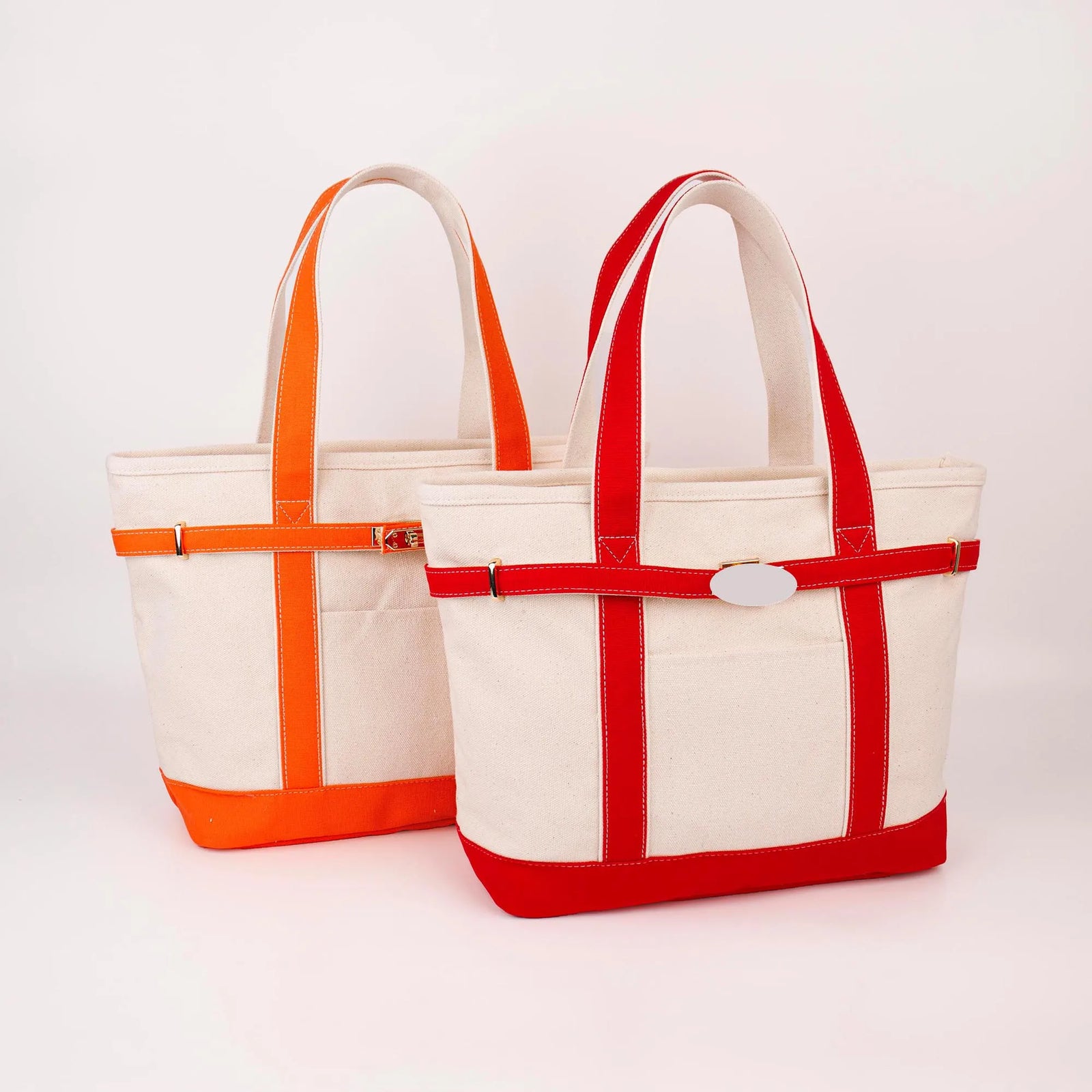 Backper Maia Canvas Boat Tote — Orange detail