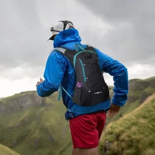 Hydration cycling backpack side profile