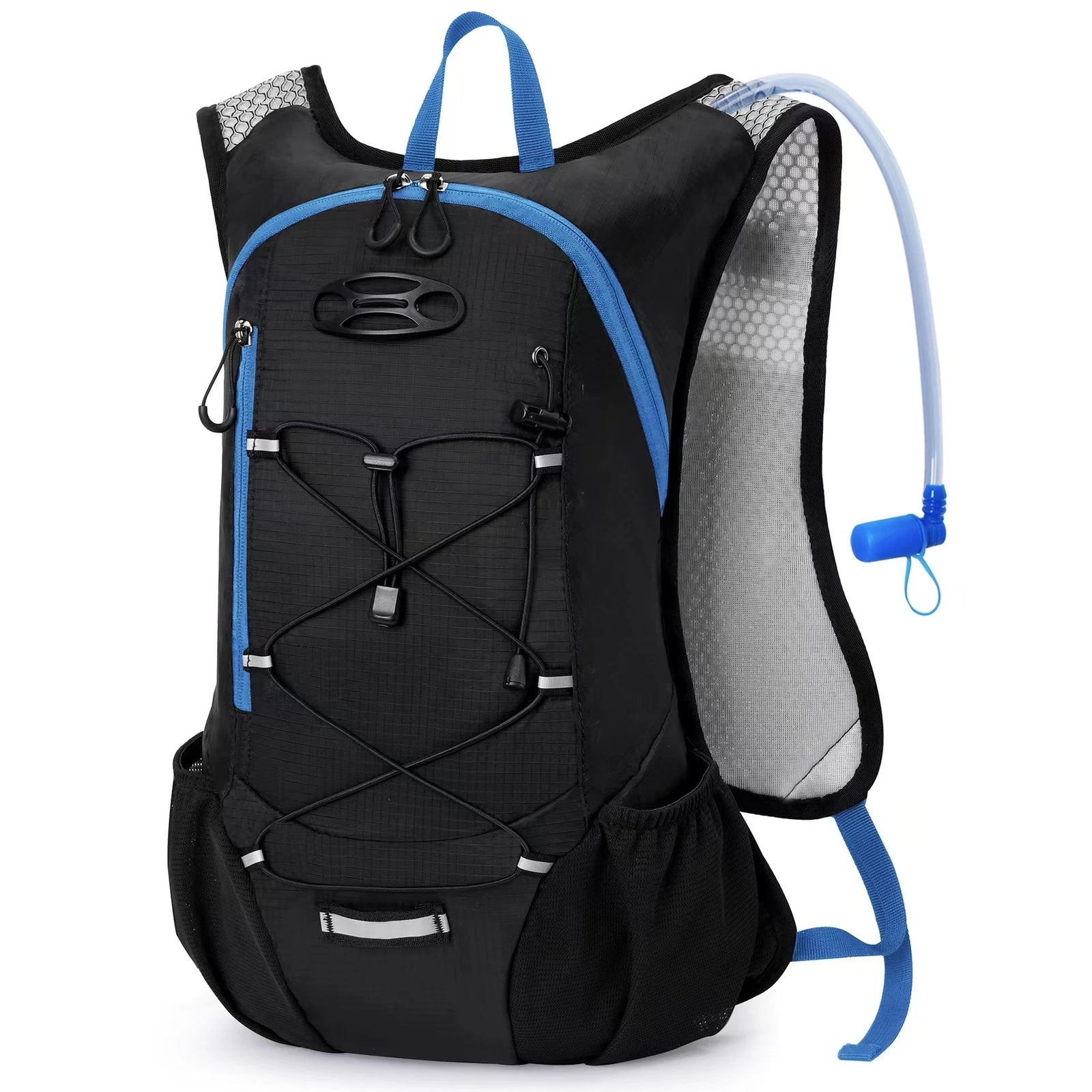 Hydration cycling backpack strap detail