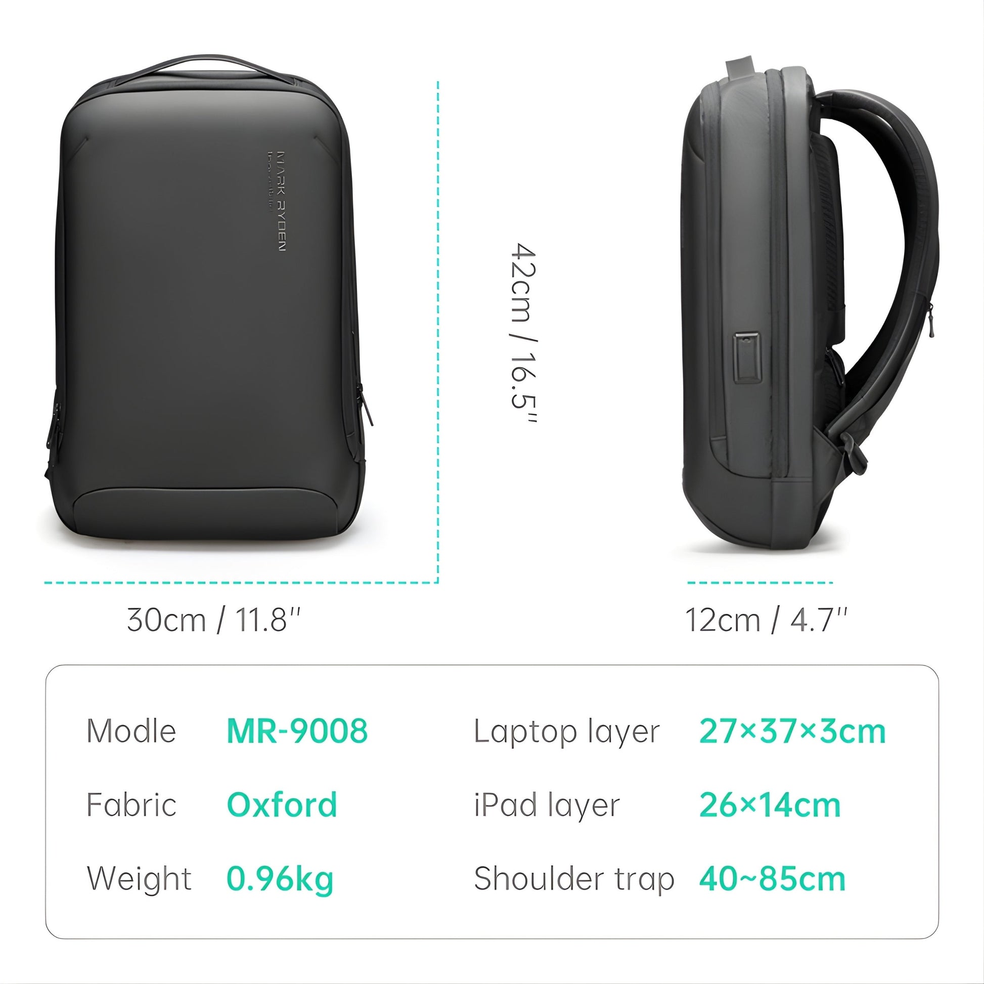 Backper Aether Travel Oxford Backpack — feature detail