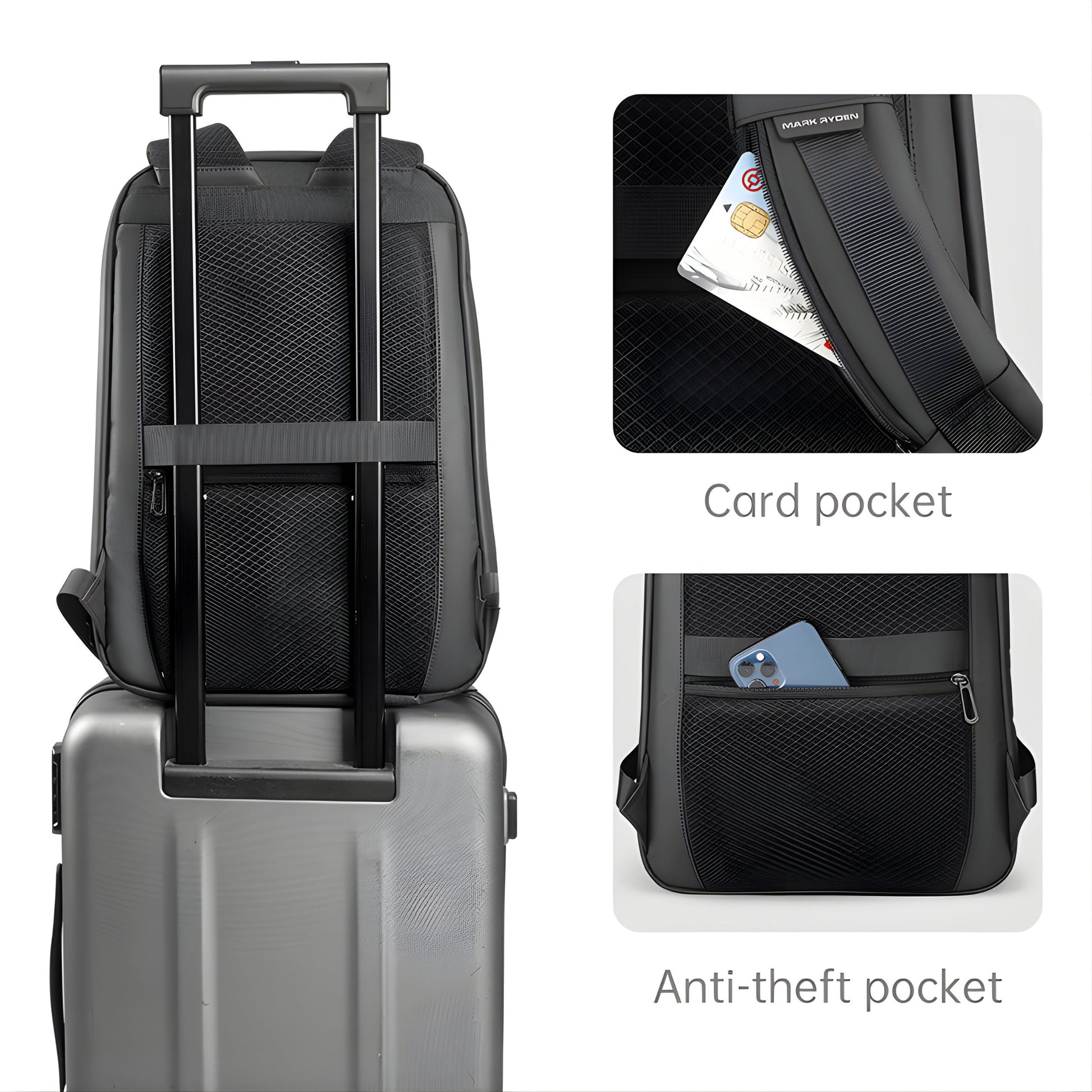 Backper Aether Travel Oxford Backpack — size reference