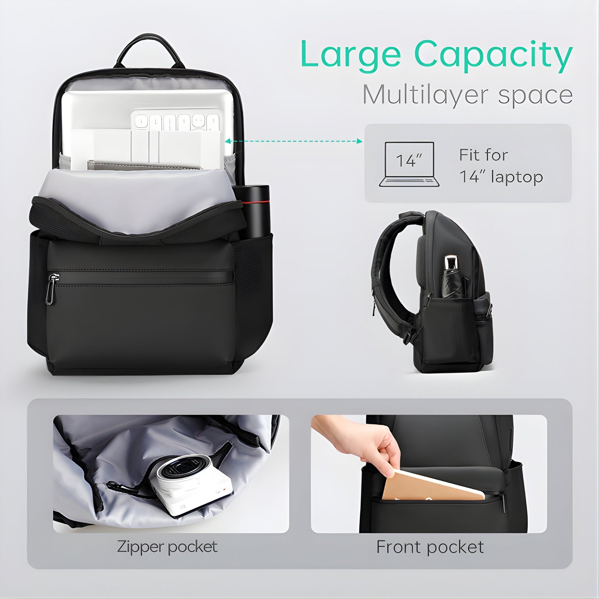 Backper Australis Travel Oxford Backpack — angled view