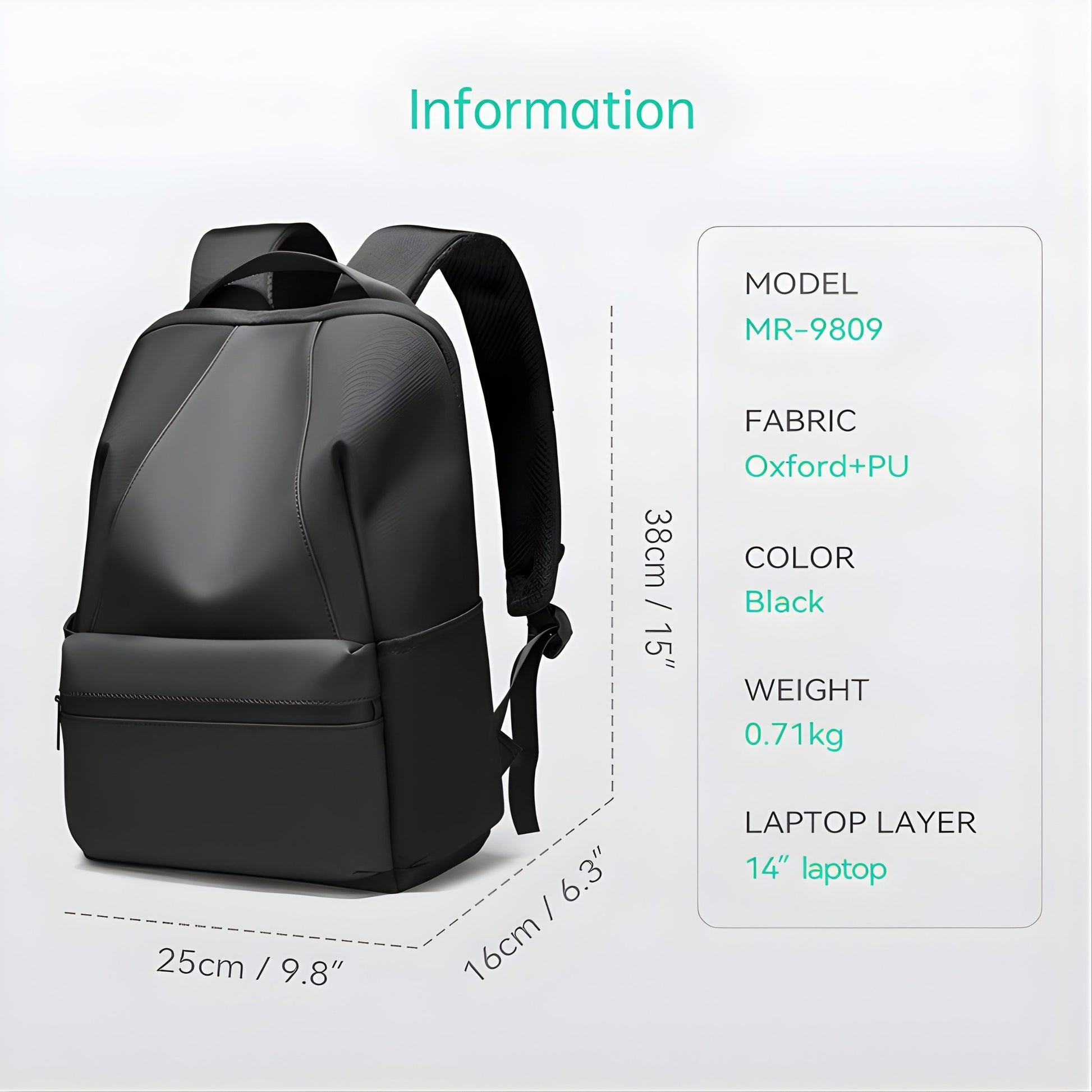 Backper Australis Travel Oxford Backpack — top view