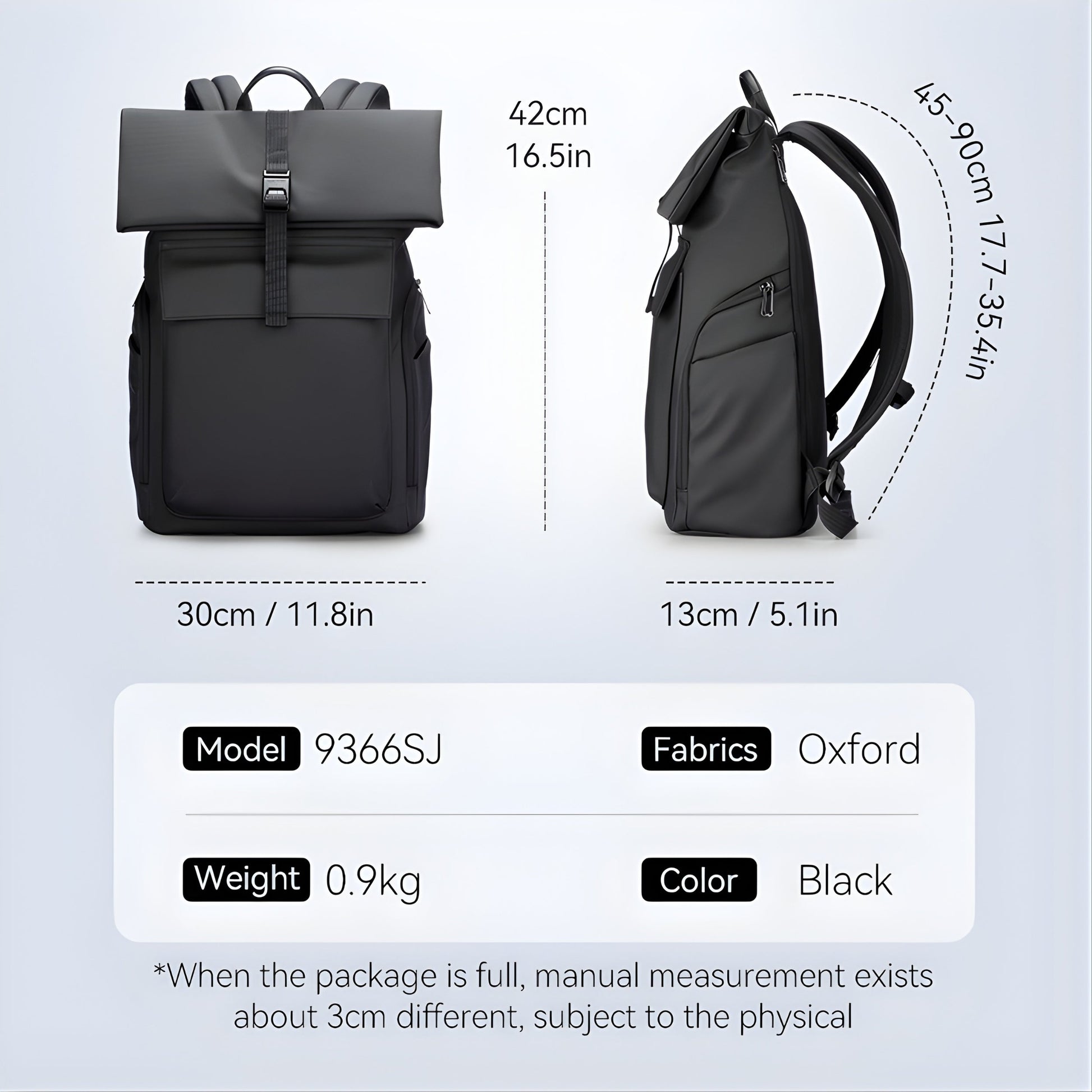 Backper Meridian Anti-Theft Oxford Backpack — fabric closeup