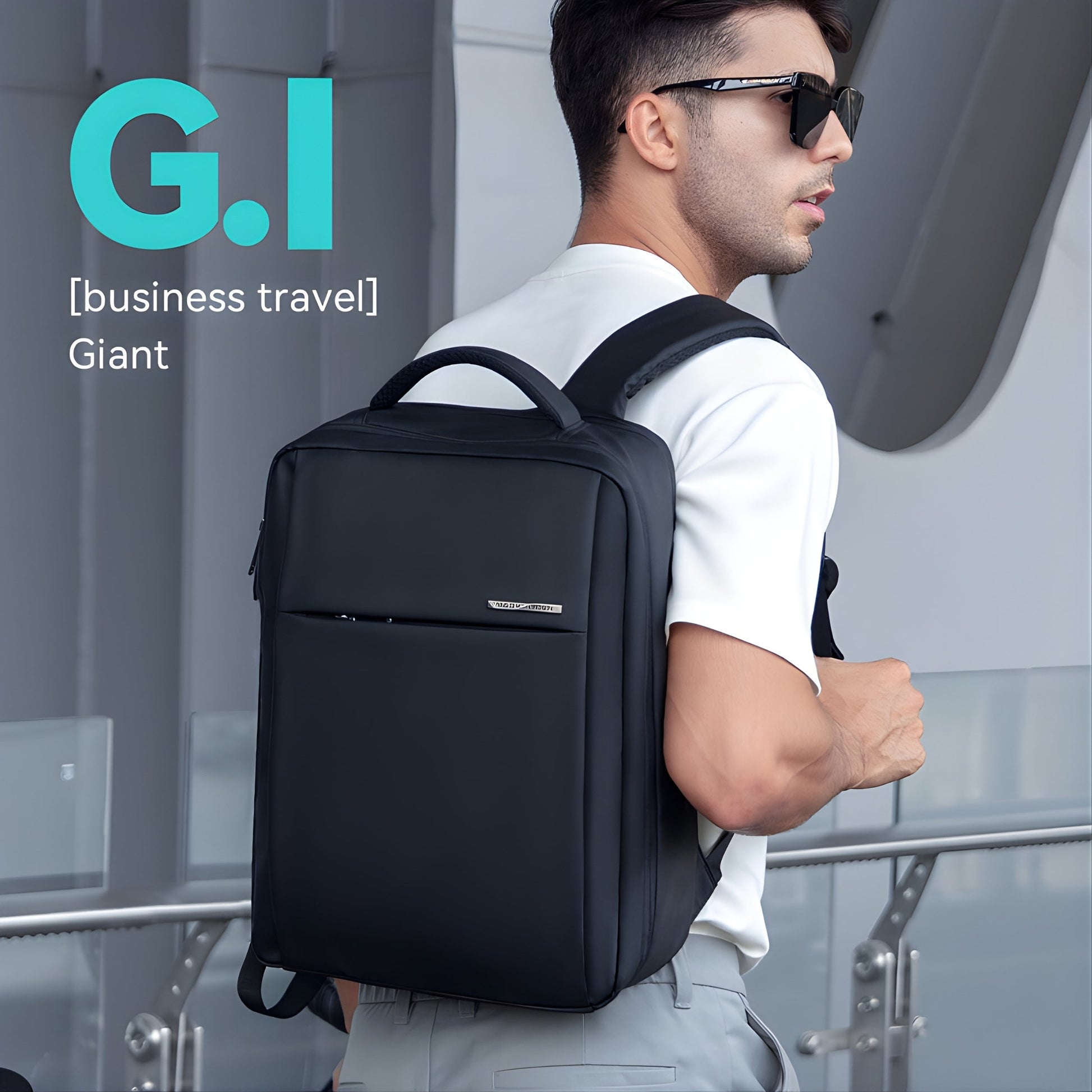 Backper Tropic Modern Oxford Backpack — in use