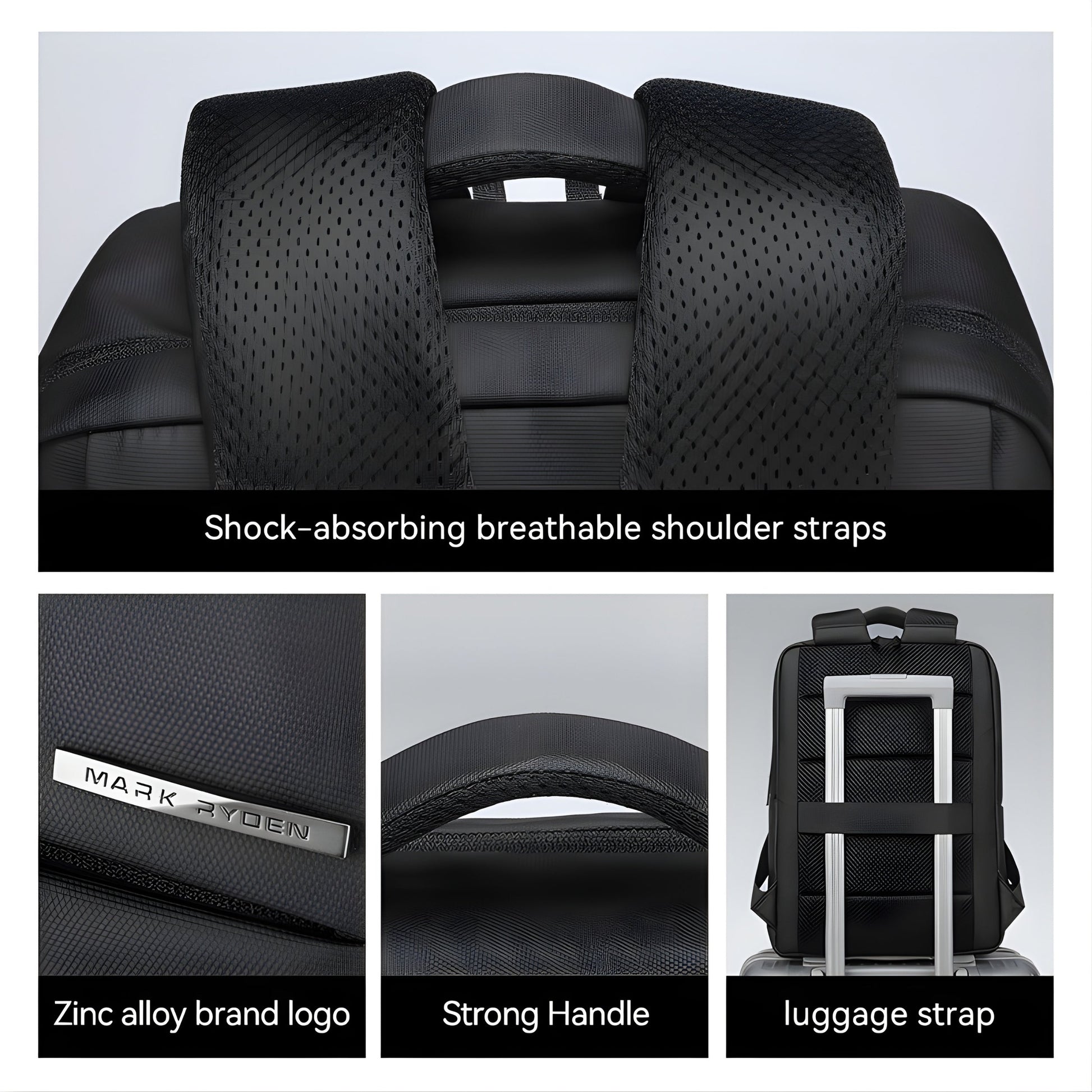 Backper Tropic Modern Oxford Backpack — top view