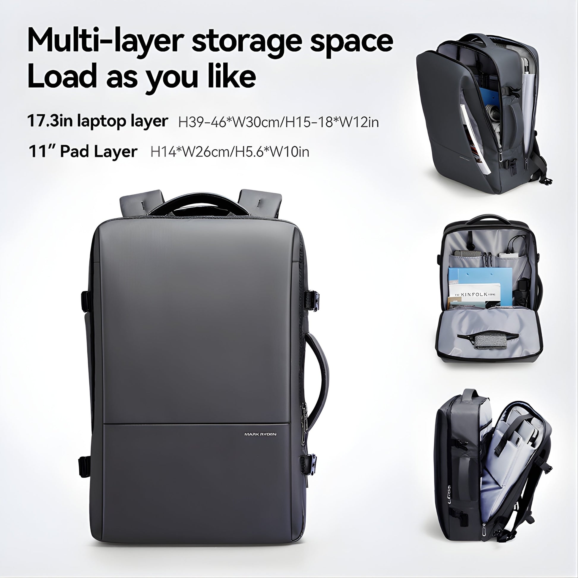 Backper Polar Anti-Theft Oxford Backpack — side detail