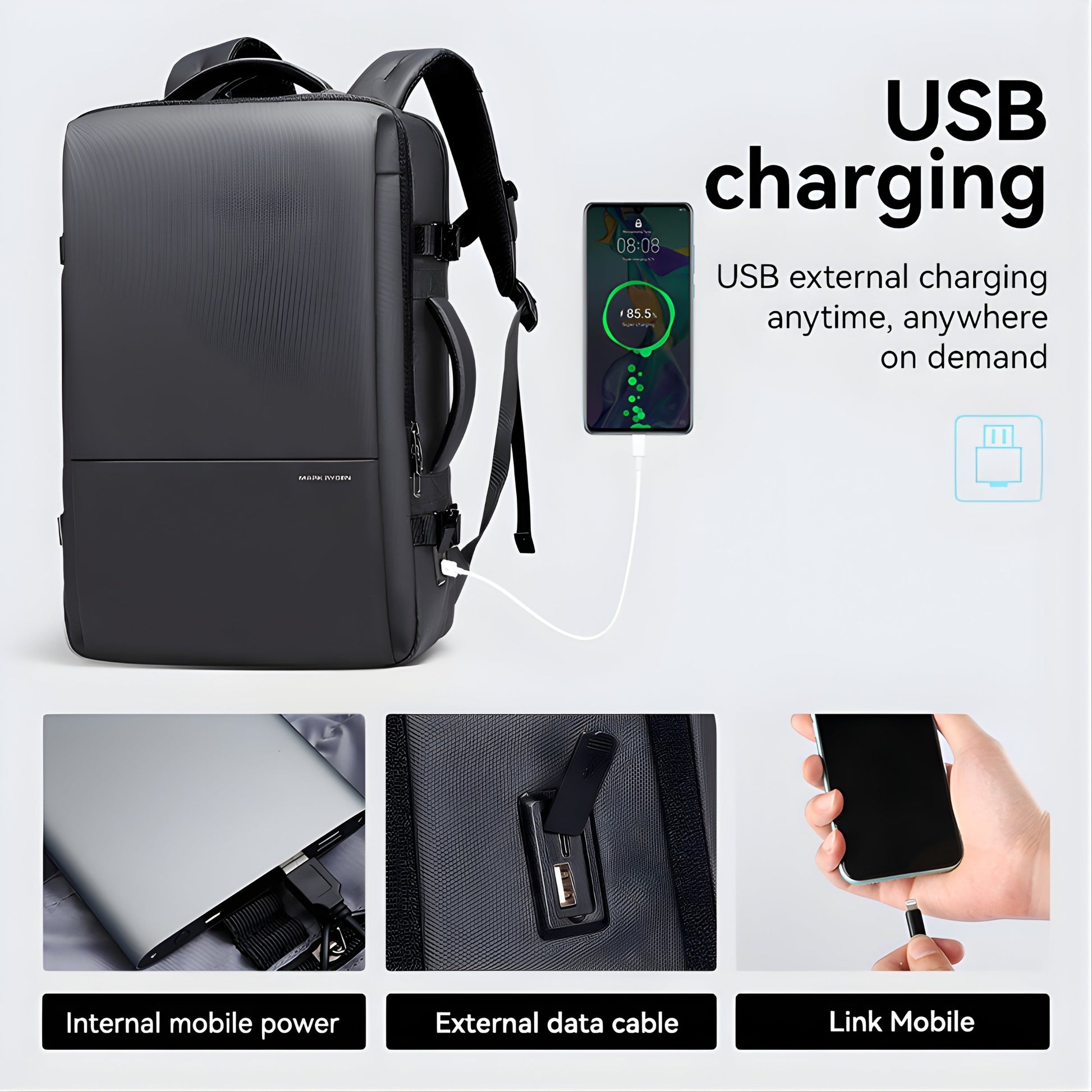 Backper Polar Anti-Theft Oxford Backpack — lifestyle shot