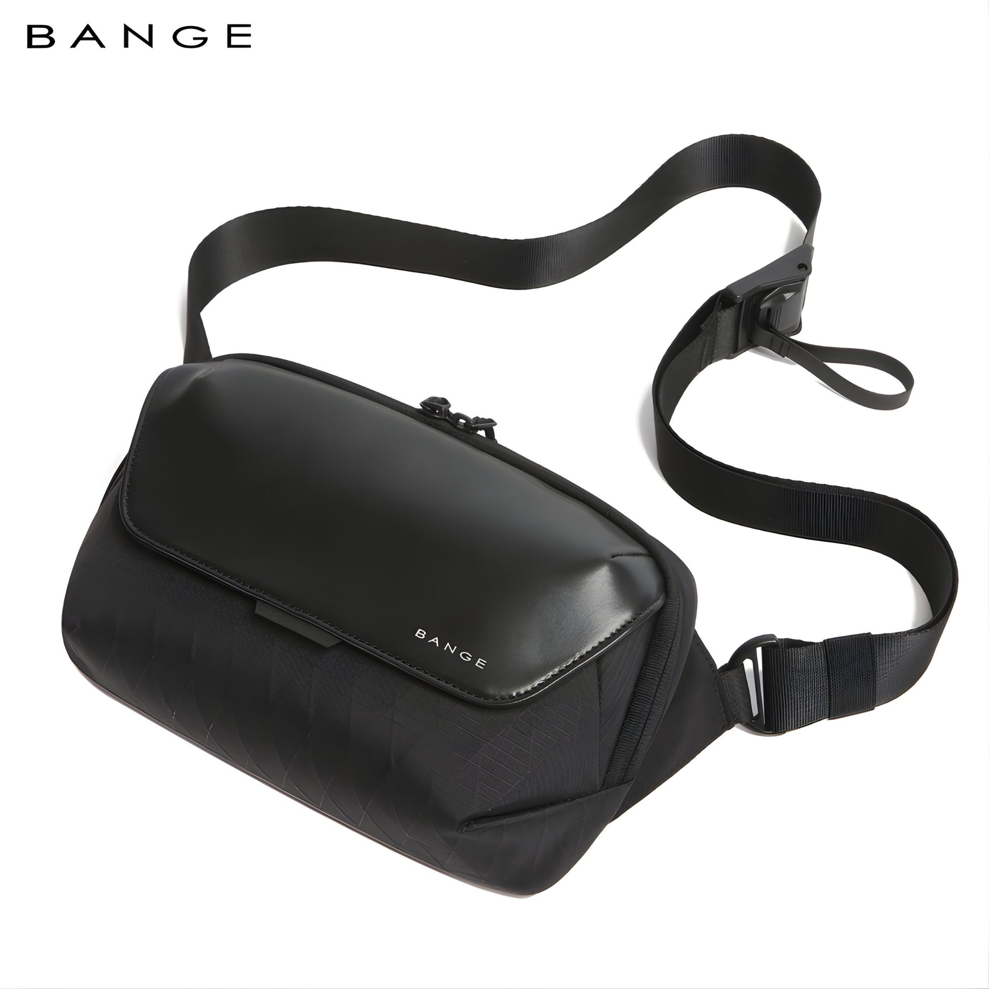 Backper Vega Water-Resistant Nylon Messenger Bag — back panel