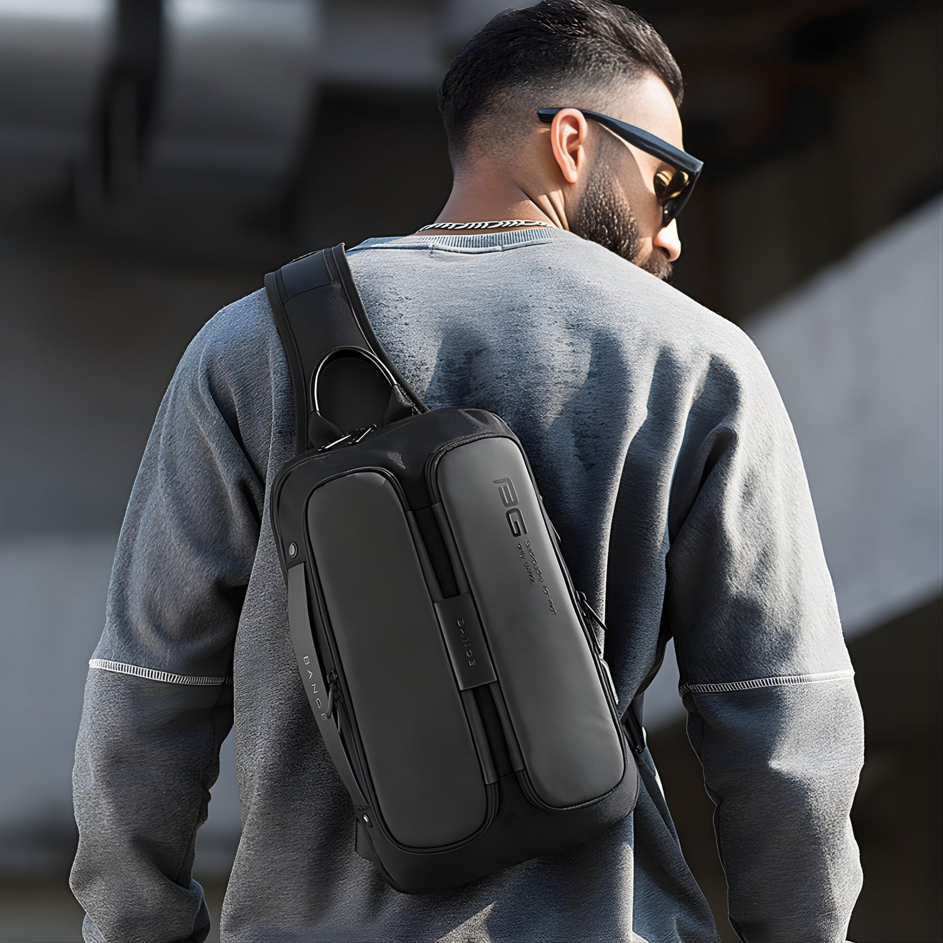 Backper Mira Anti-Theft Oxford Sling Bag — lifestyle shot
