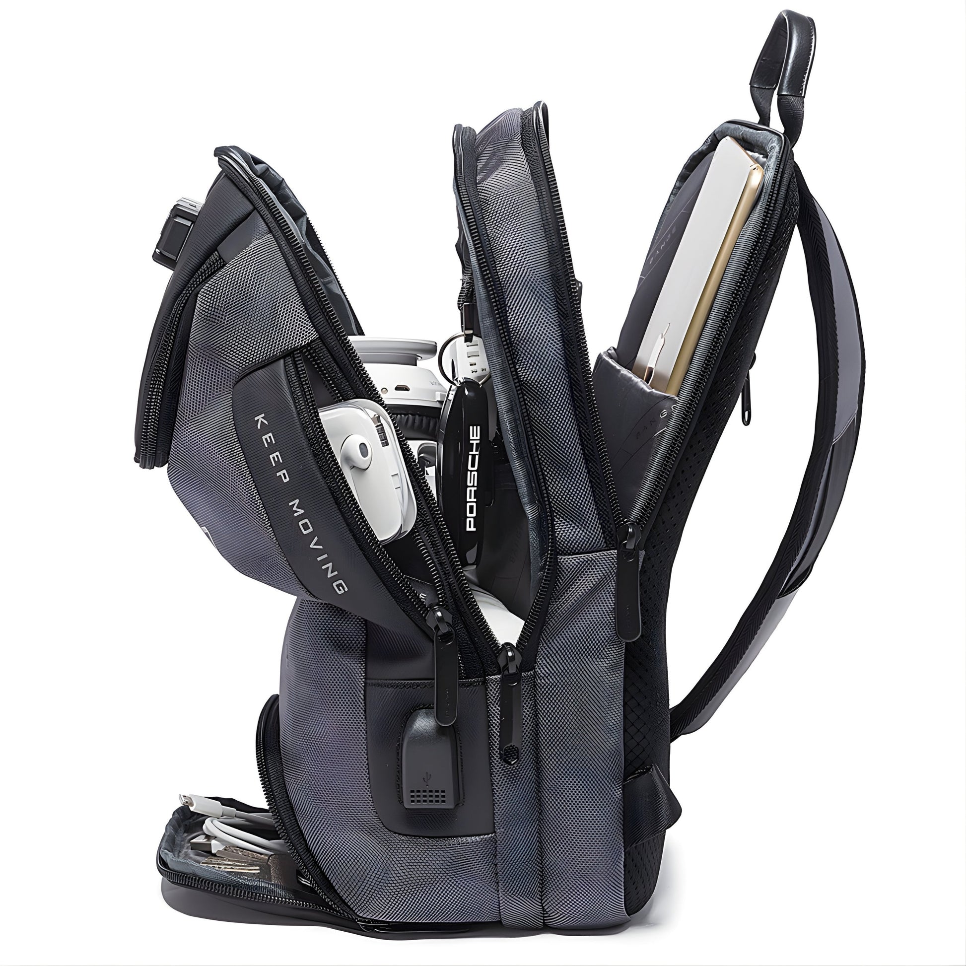 Backper Altair Waterproof Polyester Sling Bag — side detail