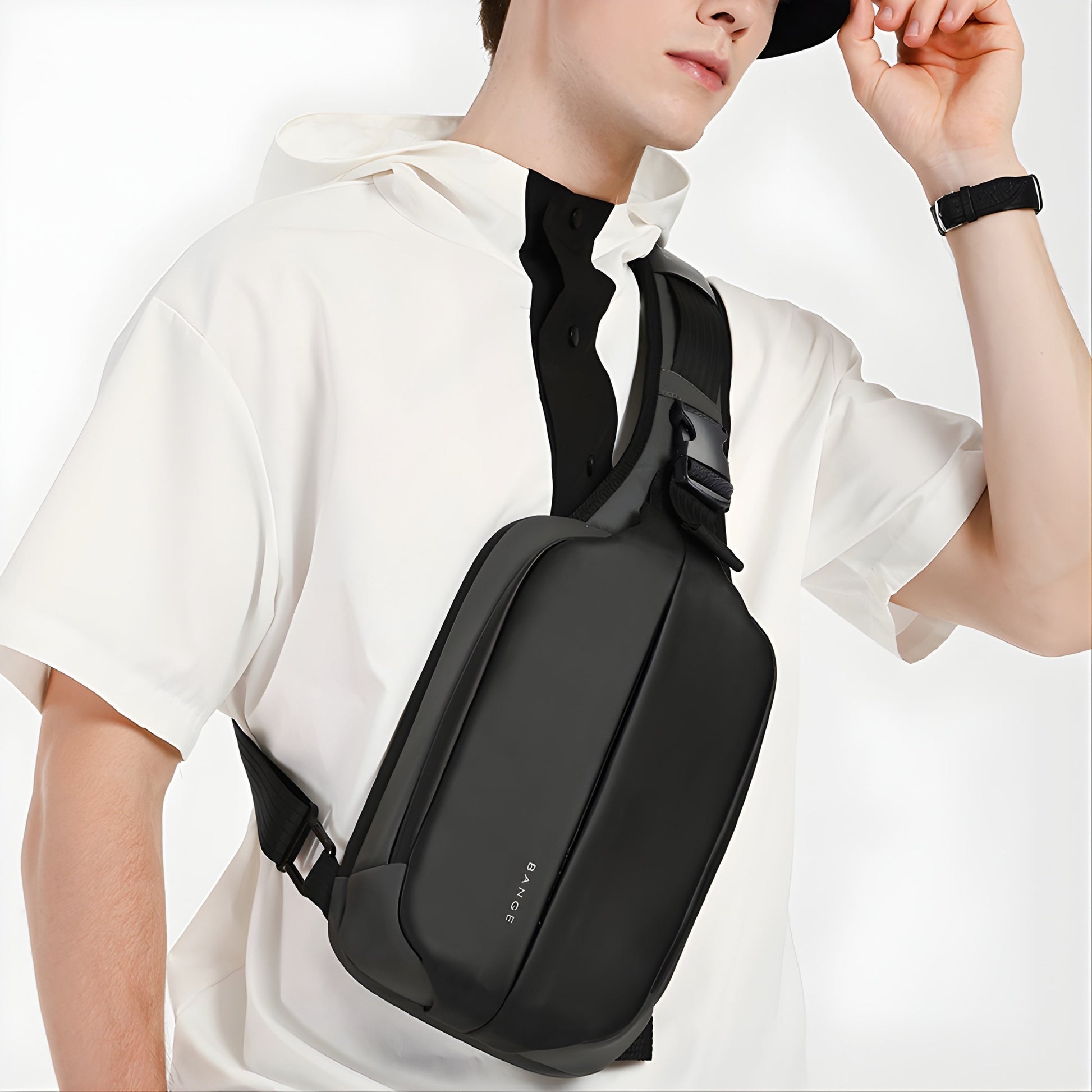 Backper Aldebaran Anti-Theft Polyester Sling Bag — lifestyle shot