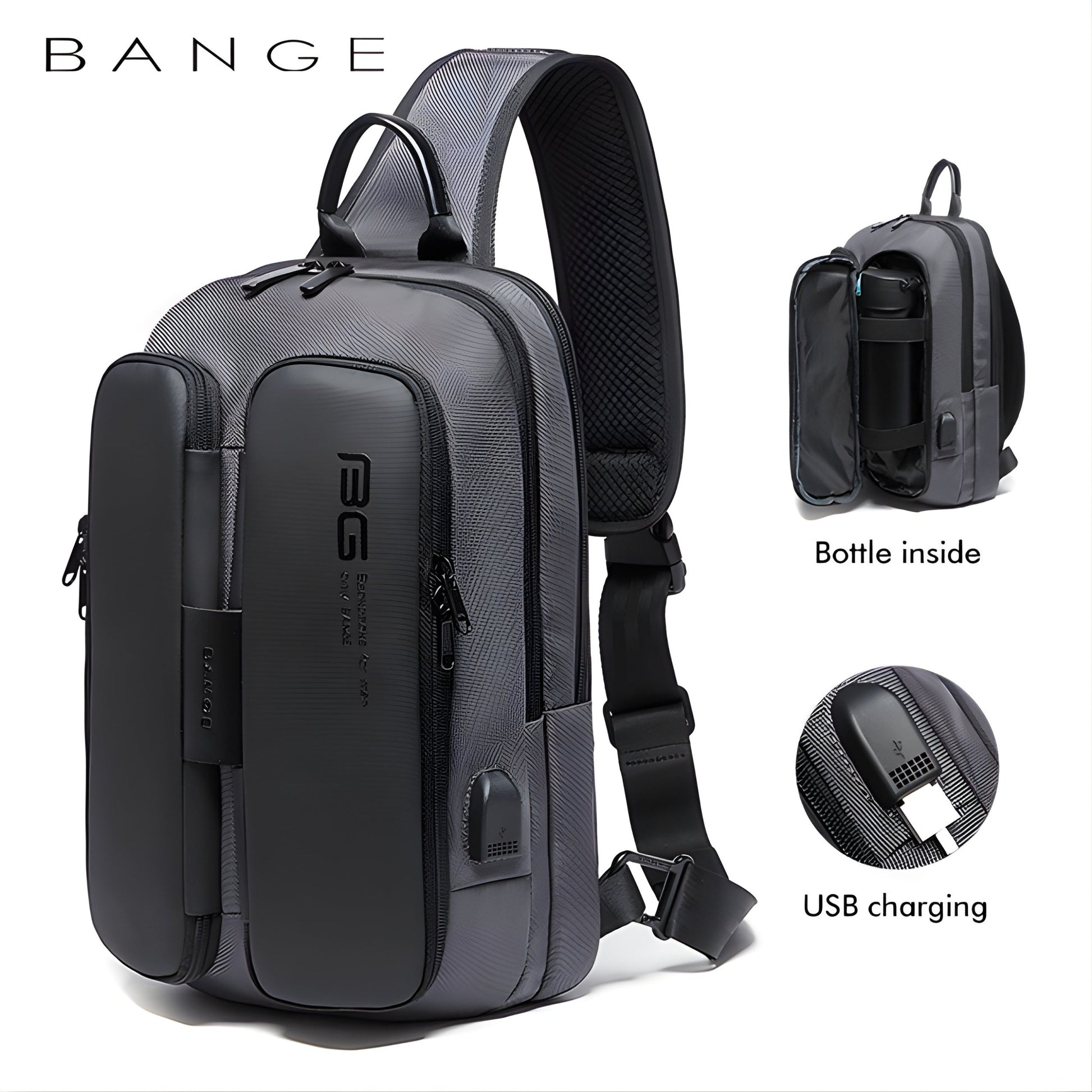 Backper Mira Anti-Theft Oxford Sling Bag — front view