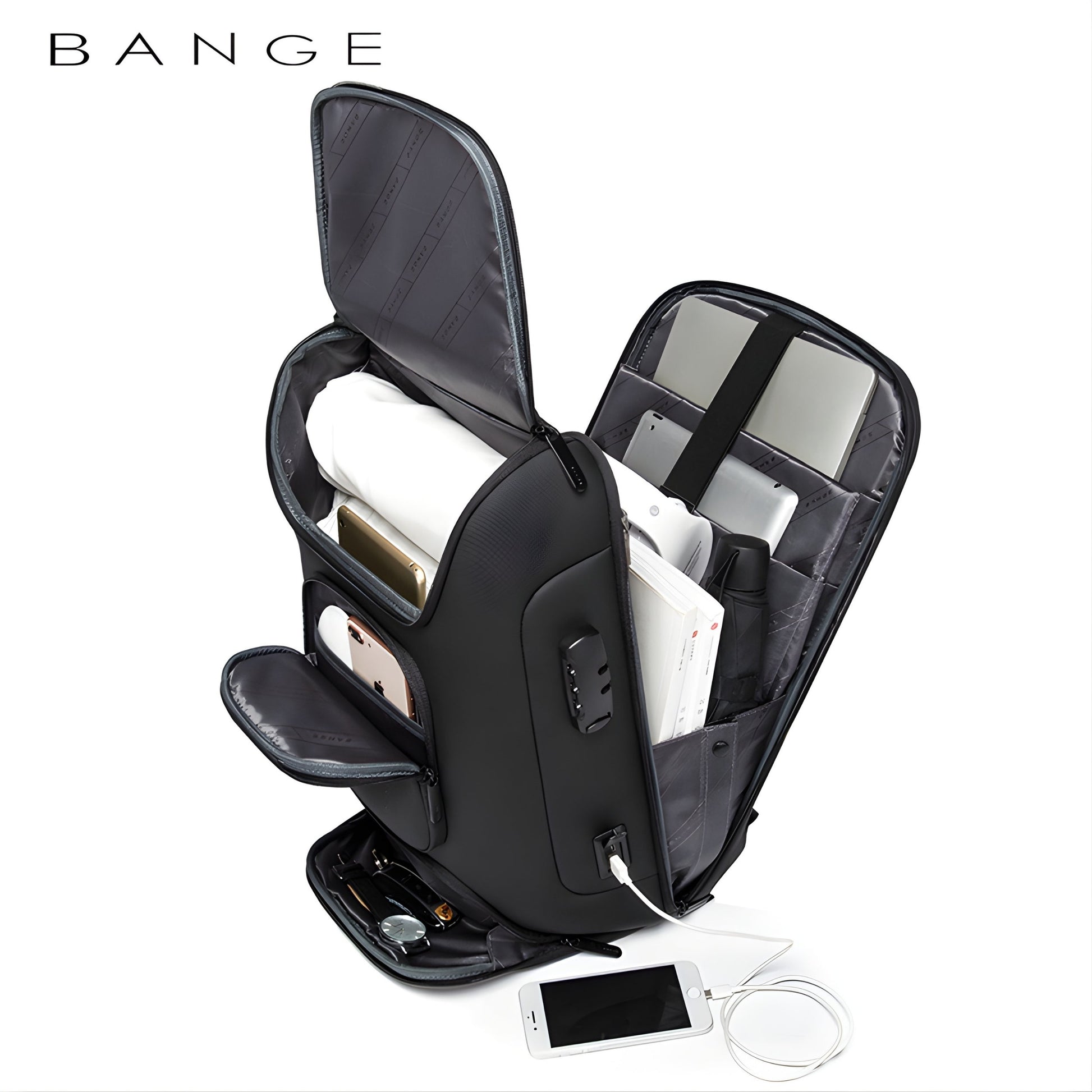Backper Onyx Anti-Theft Nylon Backpack — lifestyle shot