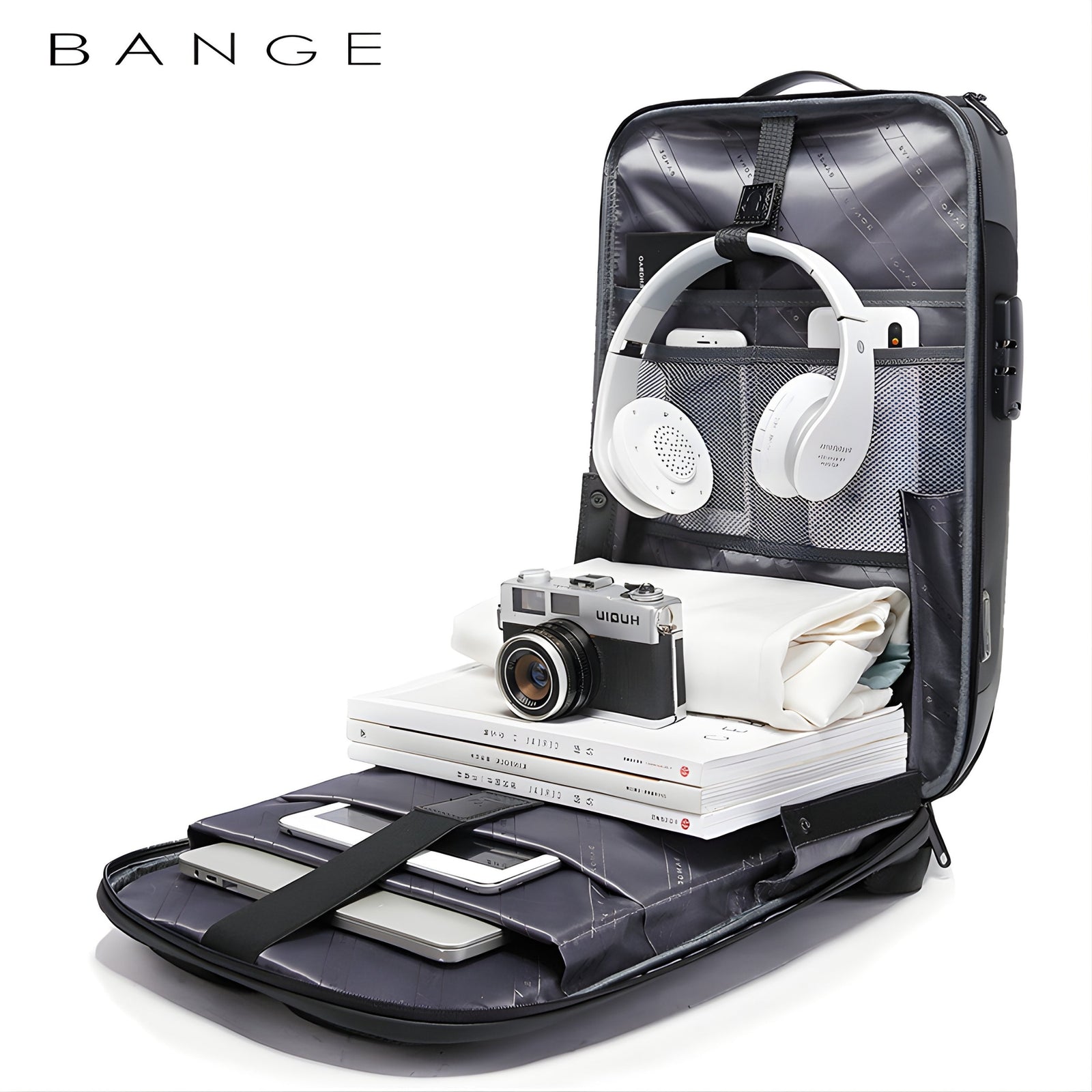 Backper Onyx Anti-Theft Nylon Backpack — back panel