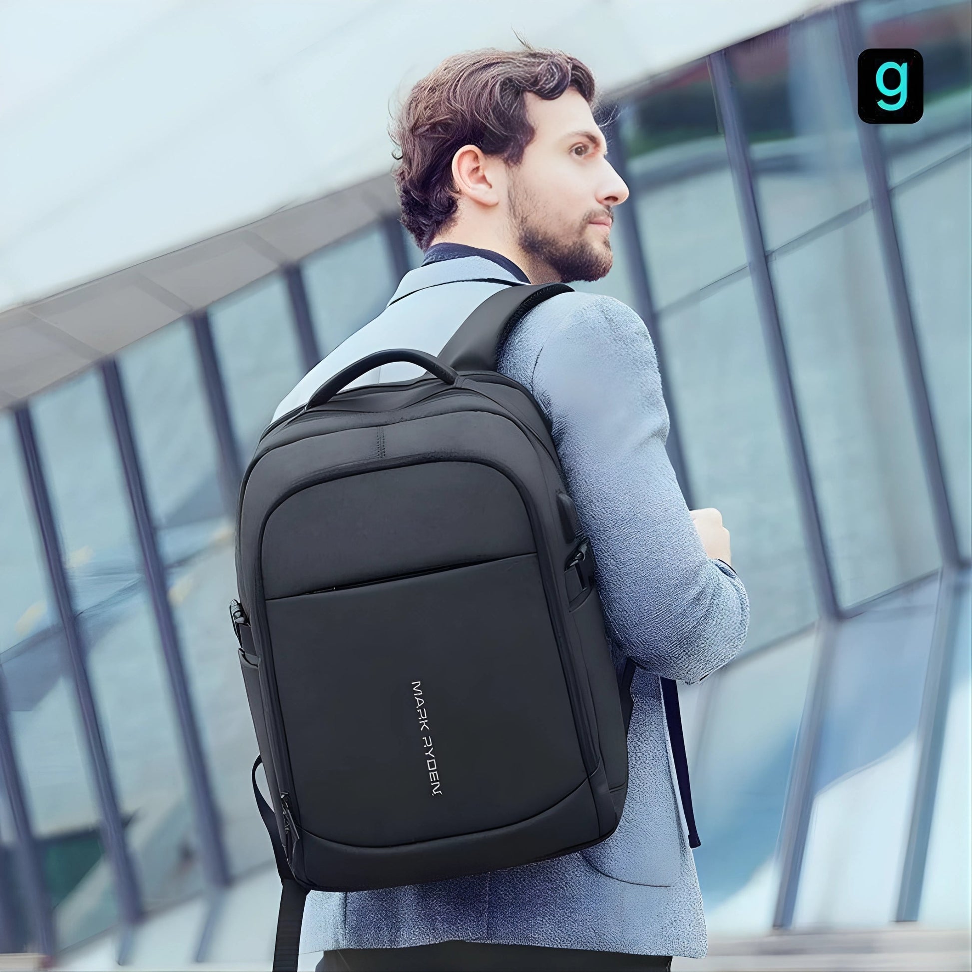 Backper Oasis Modern Oxford Backpack — lifestyle shot