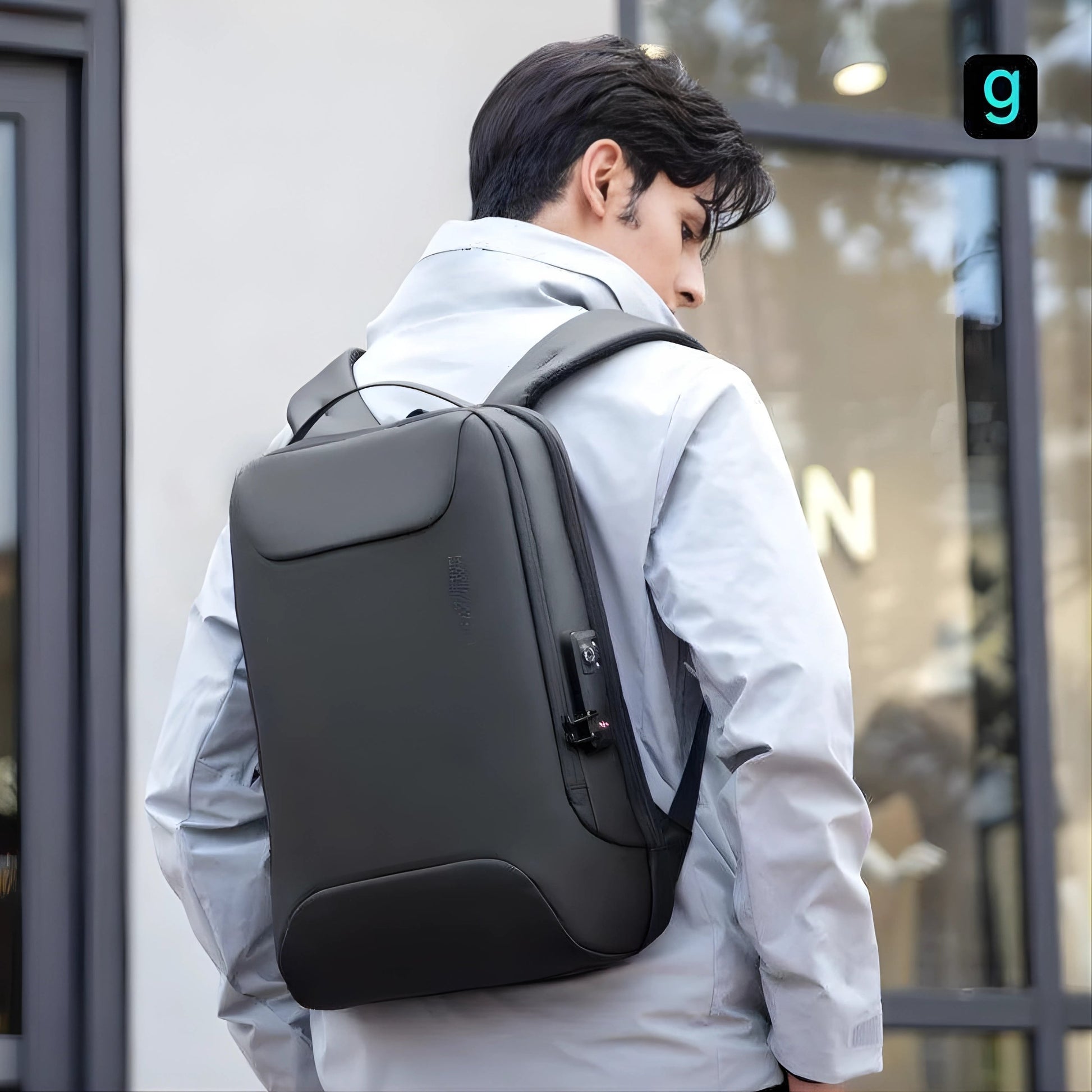 Backper Bayou Anti-Theft Oxford Backpack — interior compartment