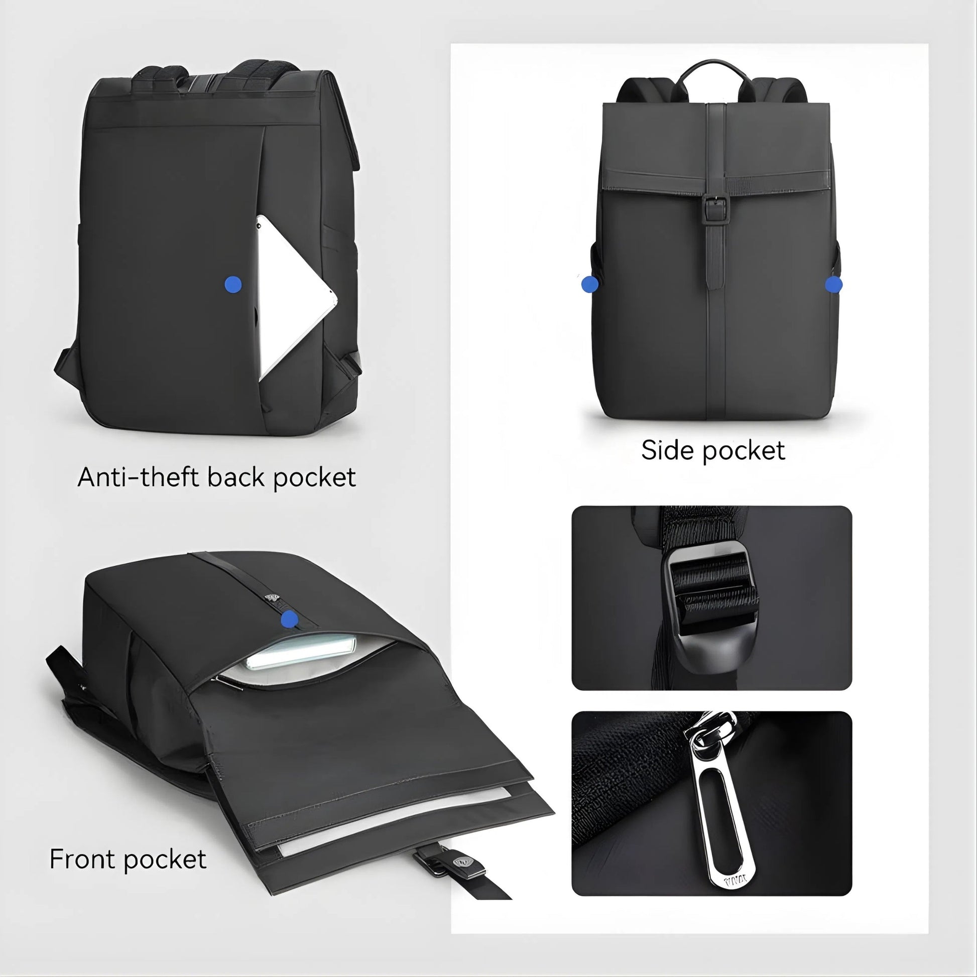 Backper Borealis Anti-Theft Oxford Backpack — lifestyle shot