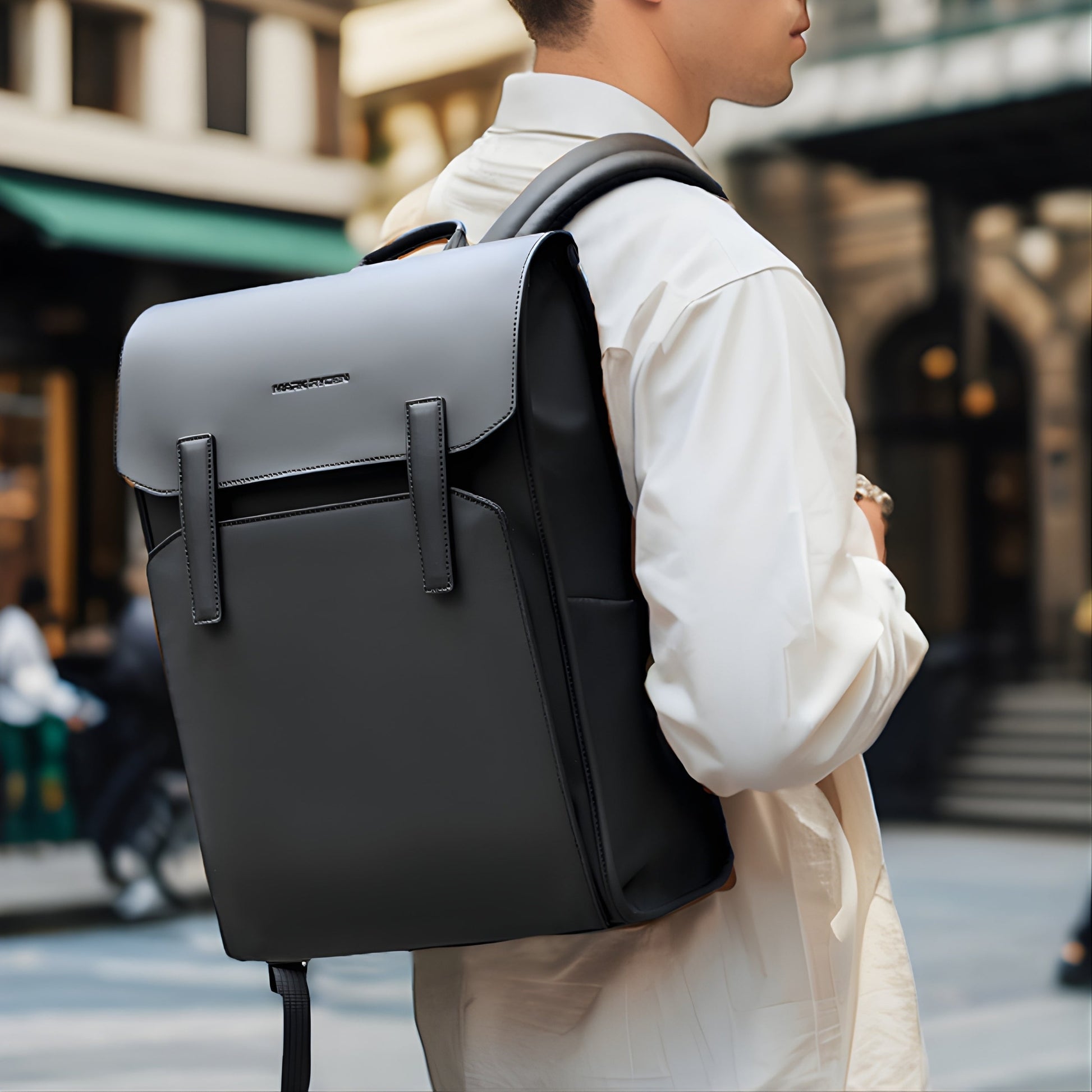 Backper Mirage Anti-Theft Oxford Backpack — side detail